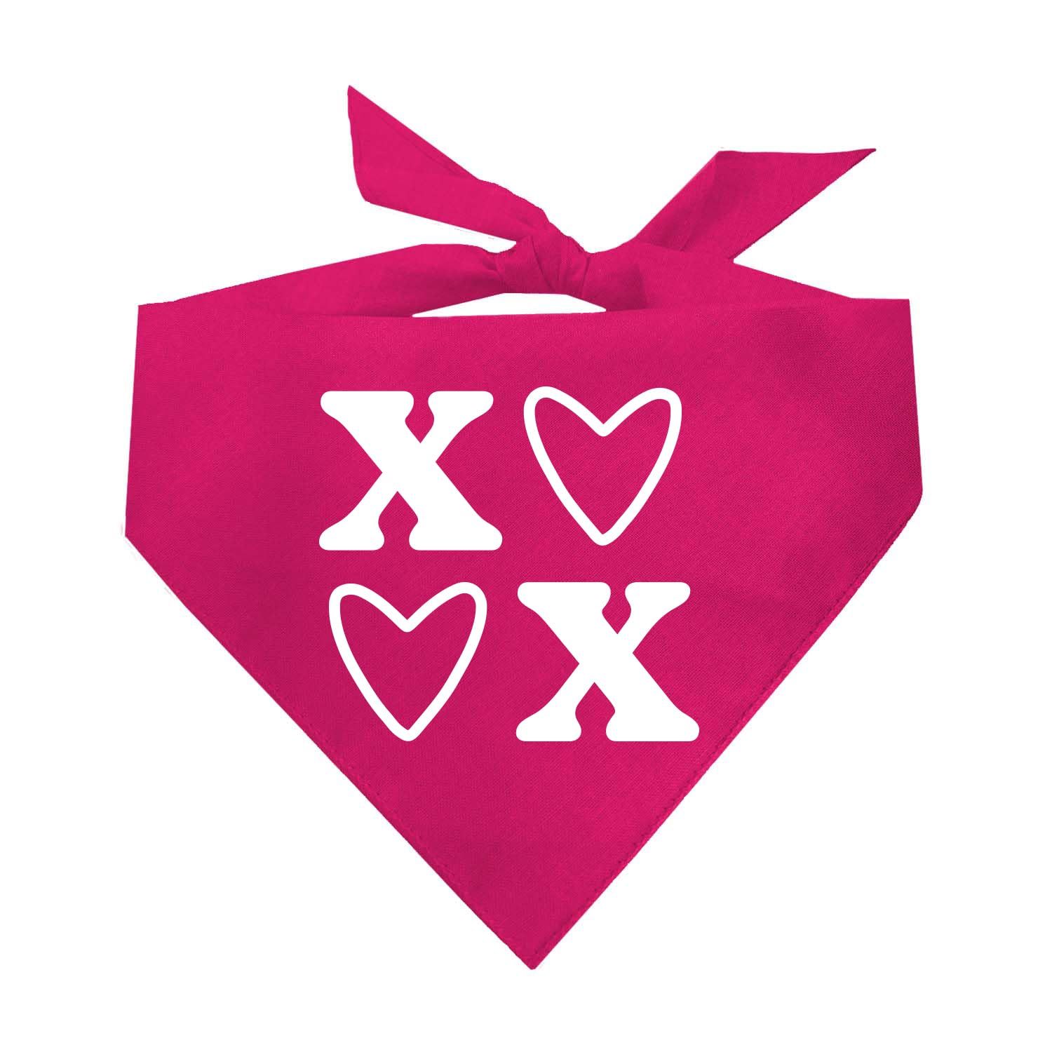 XOXO Valentine's Day Dog Bandana (Hot Pink, OS 978)
