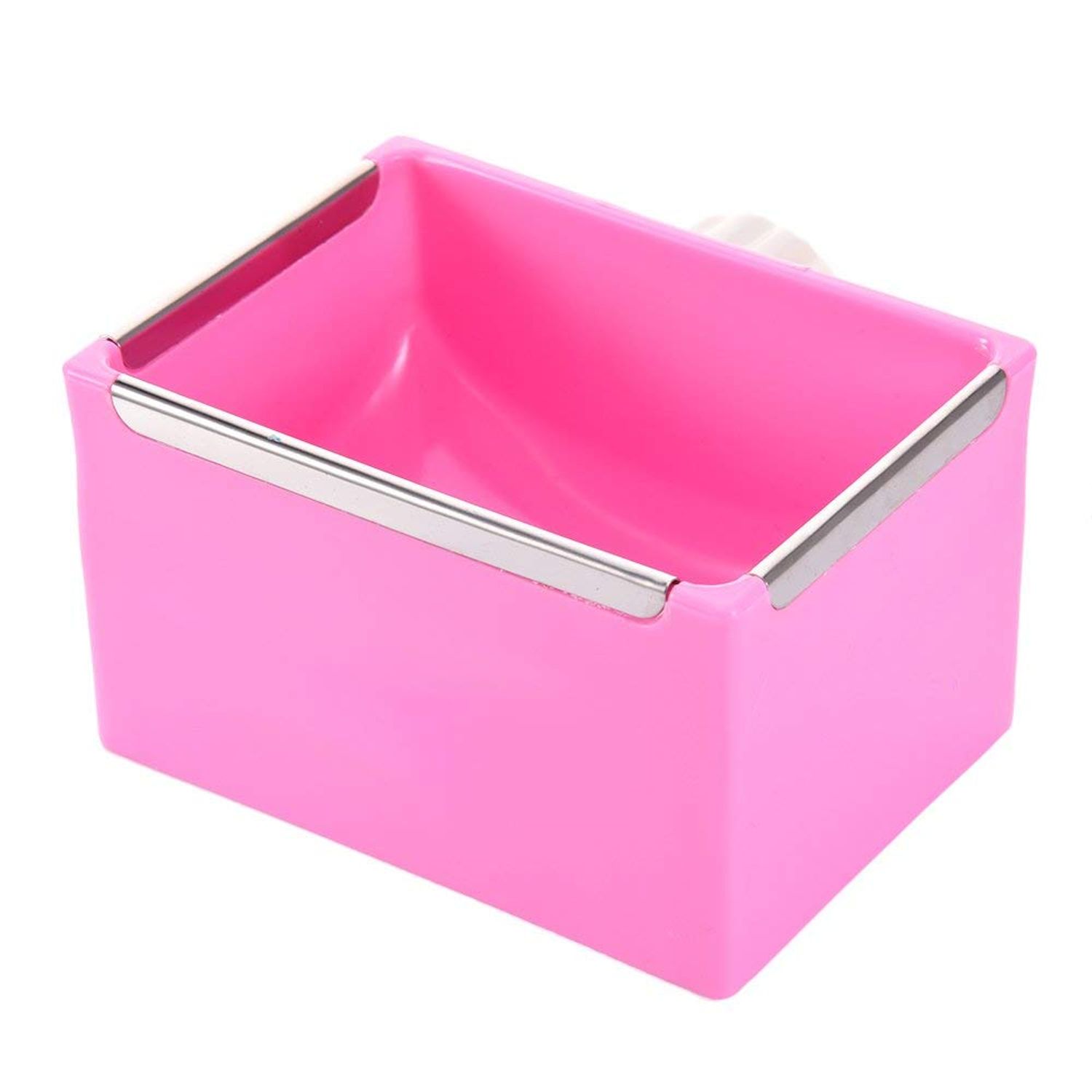 Hypeety Hamster Food Bowl Small Pet Feeder Food Water Bowl Fixable Plastic Hamster Food and Water Bowl Dispenser Durable Cage Bowl Feeder for Hamster Guinea Pig Rabbit Small Animals(Pink)