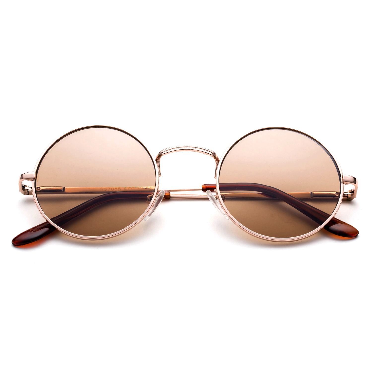 Glasses Hippy Vintage Retro Round Sunglasses & Clear Lens Glasses With Carrying Pouch