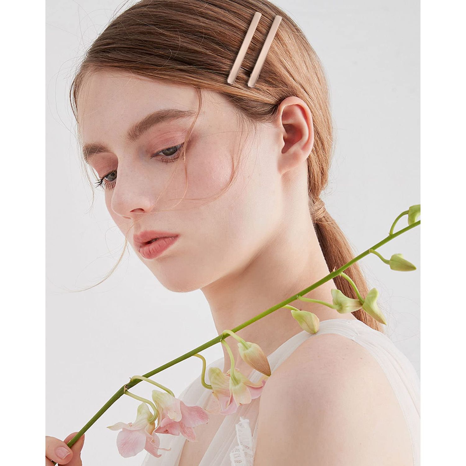 12 Pcs Alligator Hair Clips Metal Hair Barrettes Solid Color Duckbill Hair Pins Long and Thin Hair Clips for Women and Girls Hair Accessories