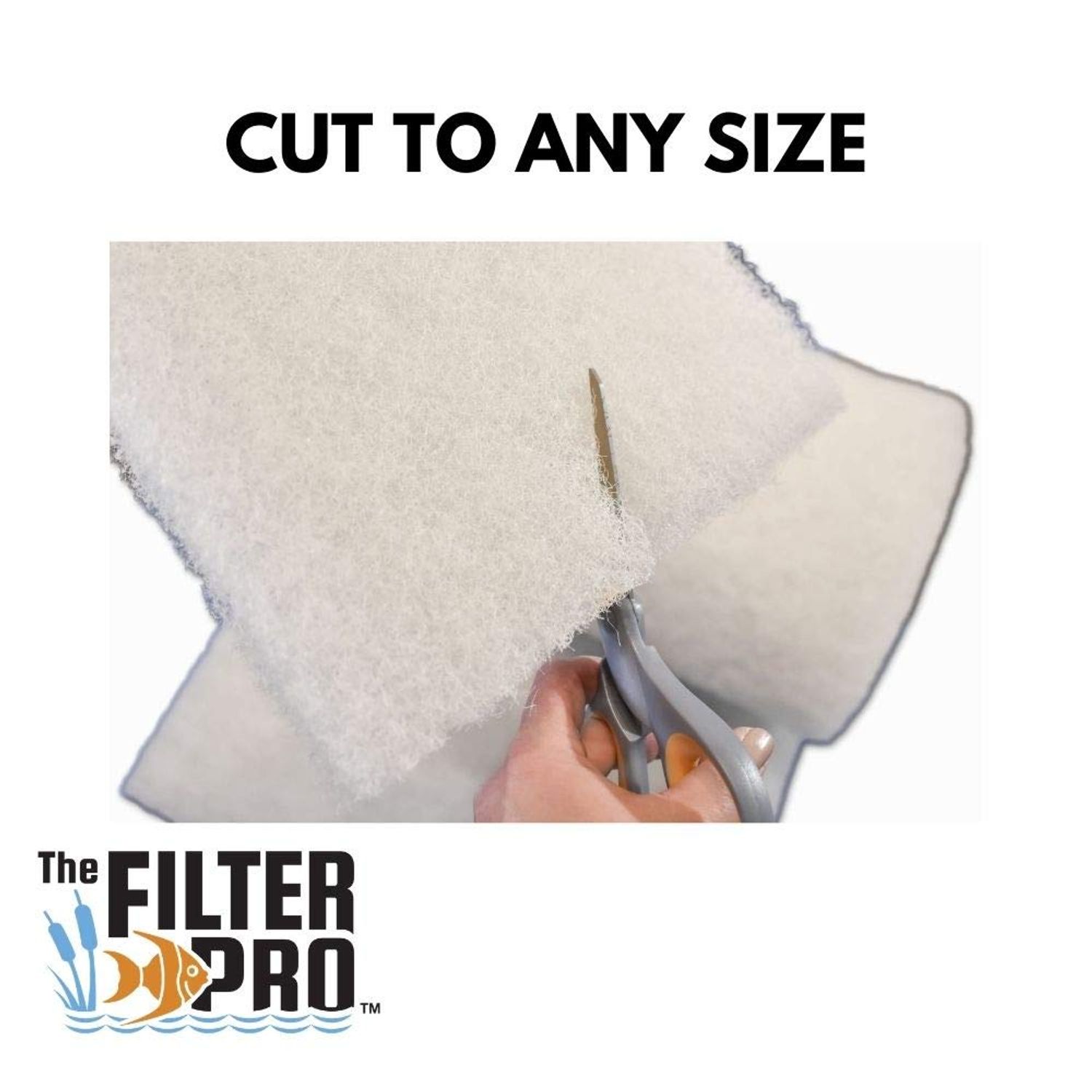 The Filter Pro Beige Coarse Filter Media, 2" Thick, 24" x 24" Pads, 2 Pack, Perfect for Aquariums, Ponds or Water Gardens, Made in USA