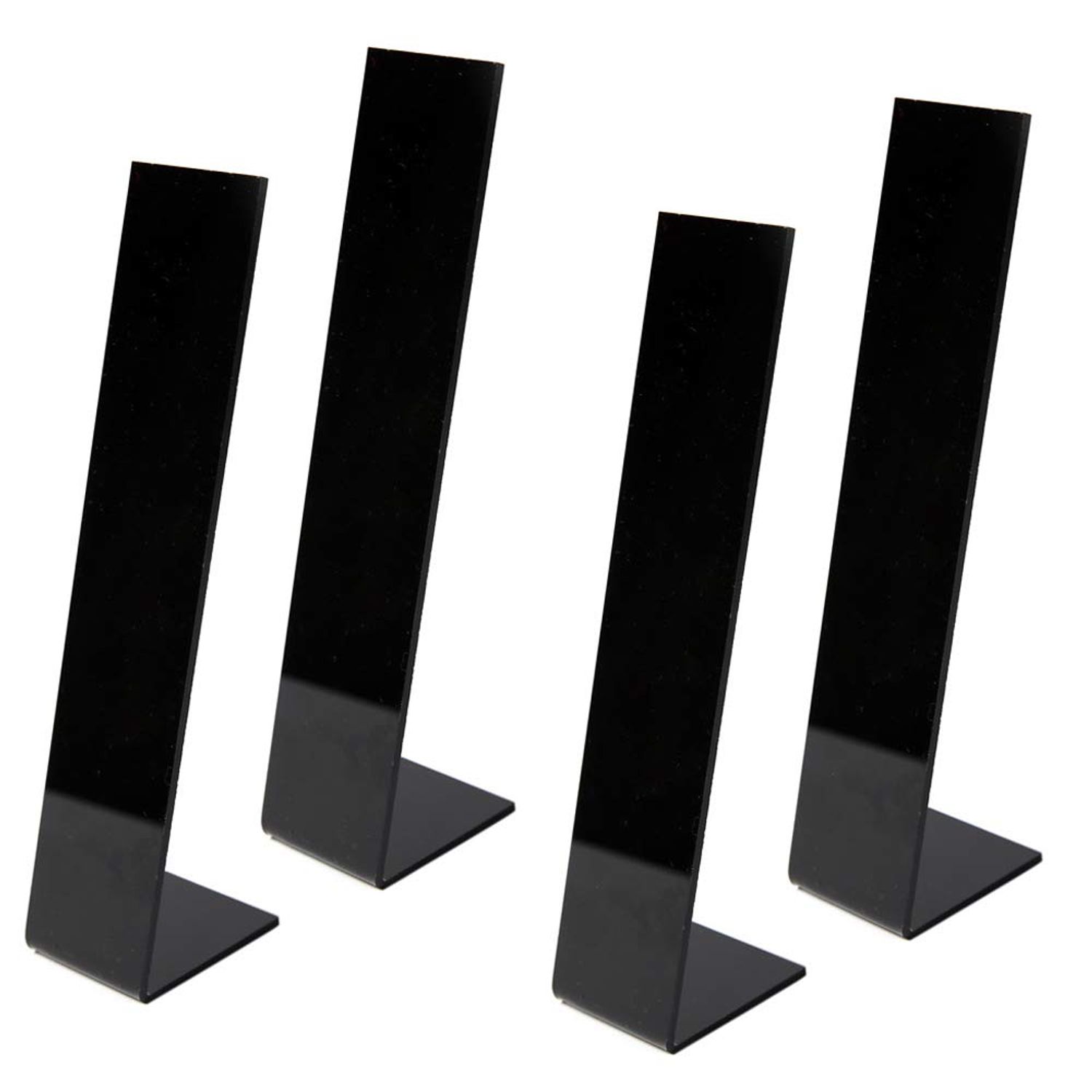 lasenersm 4 Pieces Acrylic Hair Clip Display Stand L-Shaped Hairpin Display Holder Barrette Display Stand Holder Hair Clip Organizer Stand Holder, Black