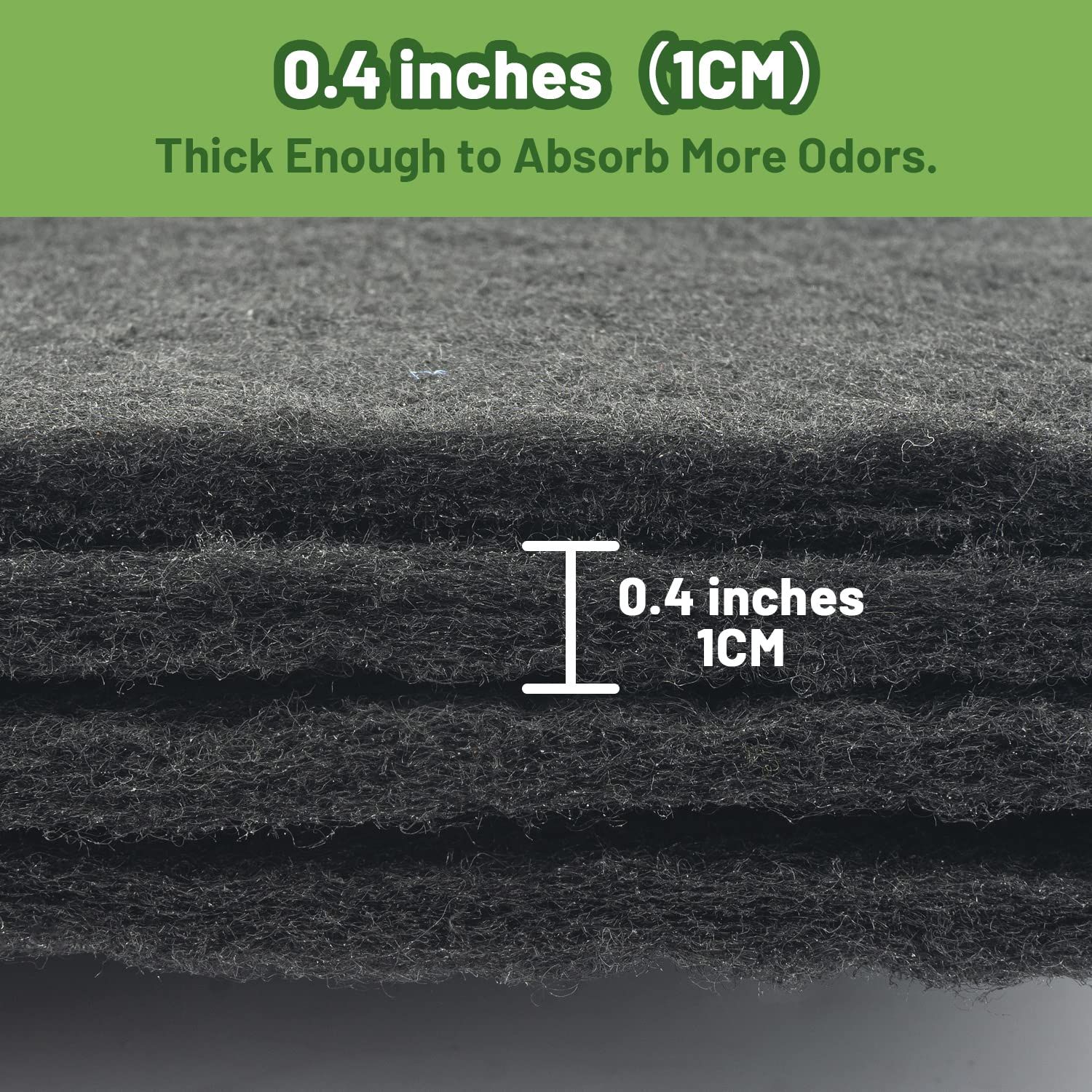 10 Pack Cat Litter Box Charcoal Filters Replacement Carbon Odor Filters 6Inch x 6.5Inch Hooded Cat Litter Boxes and Pans