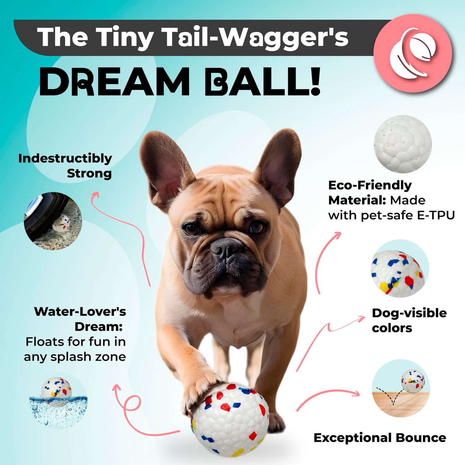 TrainTail Dog Toys Set for Small Medium Dogs, Cute Plush Toys with Rope Carrot Monkey Ball for Puppy Teething Chewing Play