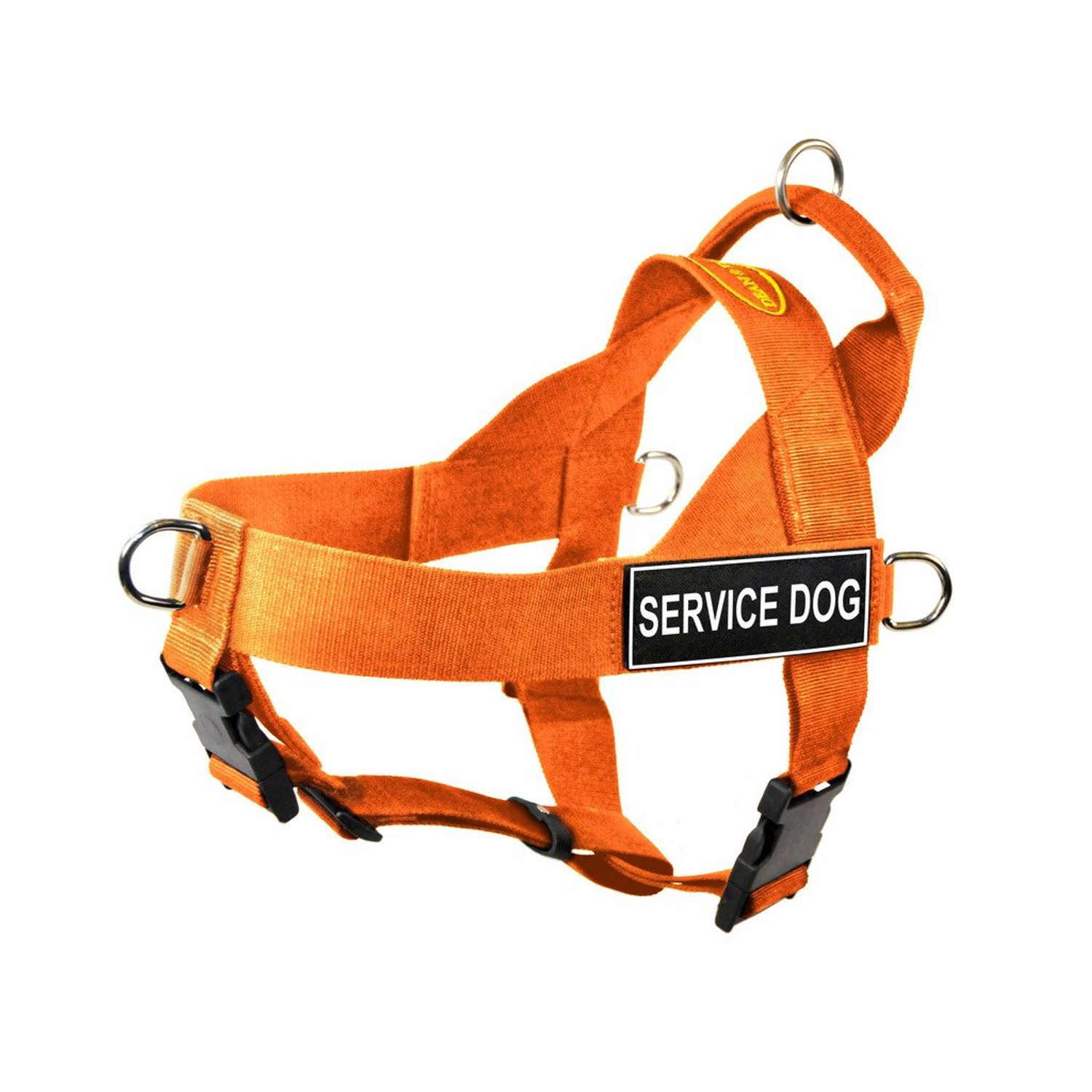 Dean & Tyler DT Universal No Pull Dog Harness with Service Dog Patches, Orange, X-Large