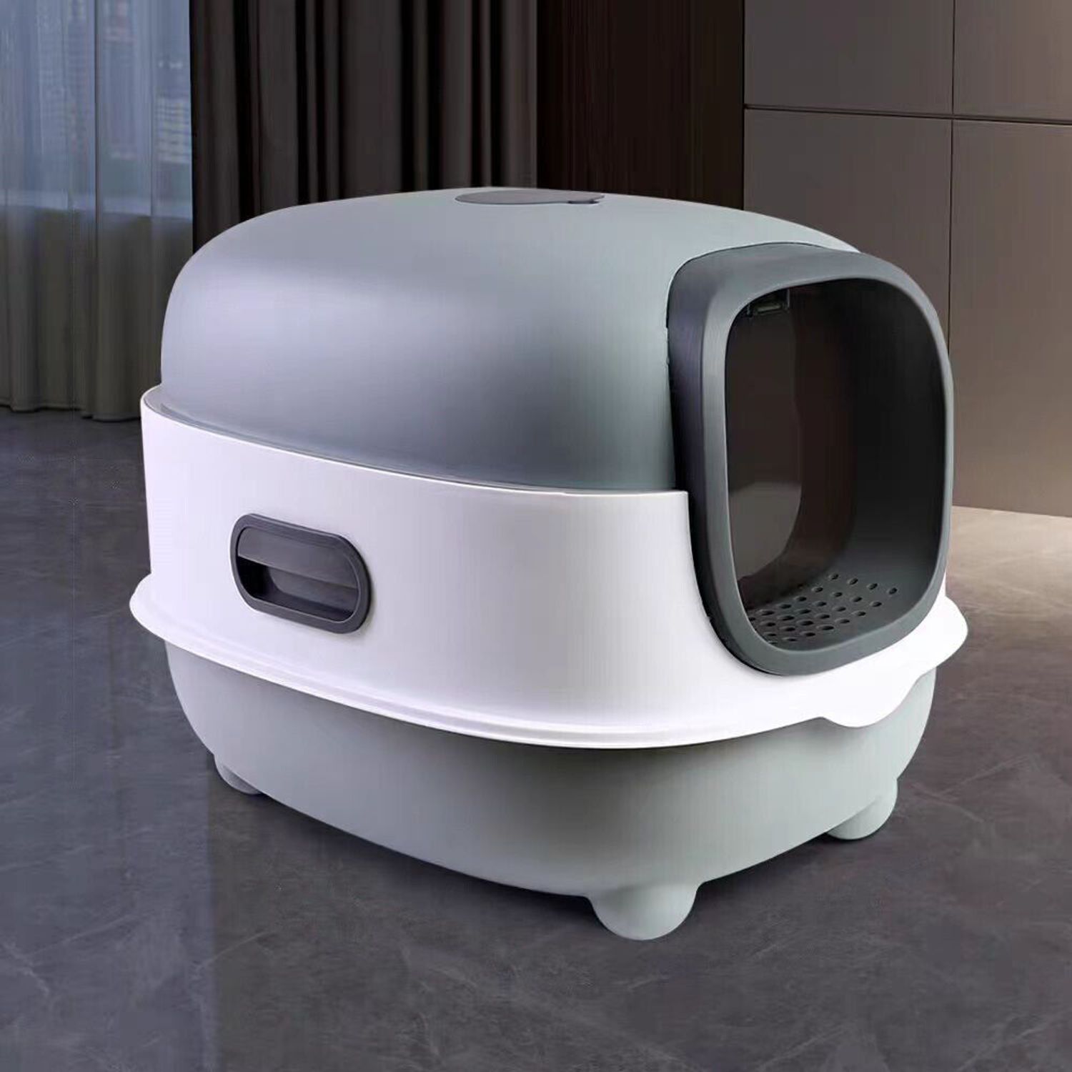 Extra Large Cat Litter Box Enclosed with Scoop Odor Defensive Hooded Litter Tray