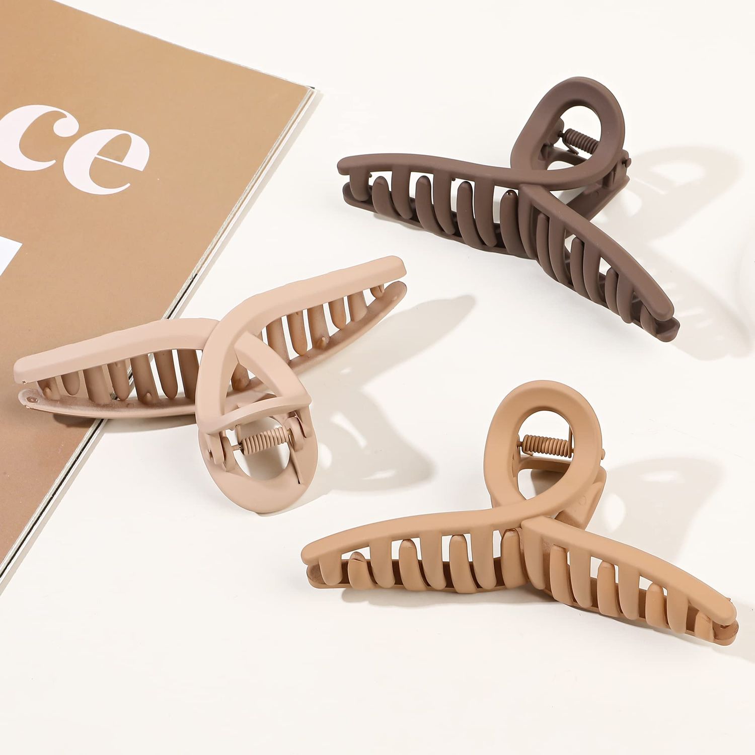 Claw Hair Clips for Women Thick Hair - Big Butterfly Claw Clips for Grils long hair Cute Jaw Clips for Curly Hair Strong Hold Durable Matte Hair Clamps