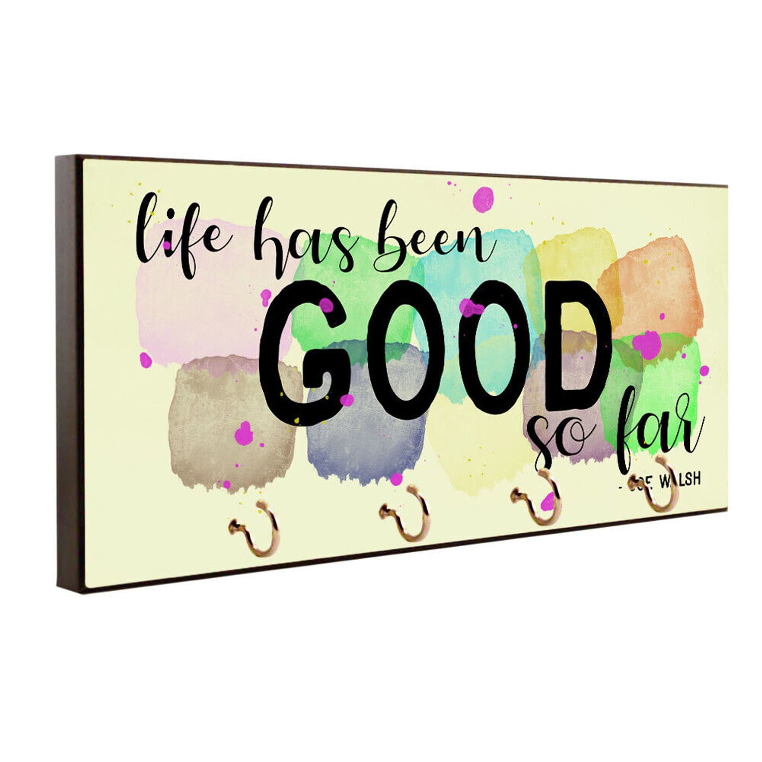 Life's Been Good So Far Joe Walsh Quote Key Hanger / Pet Leash Hanger
