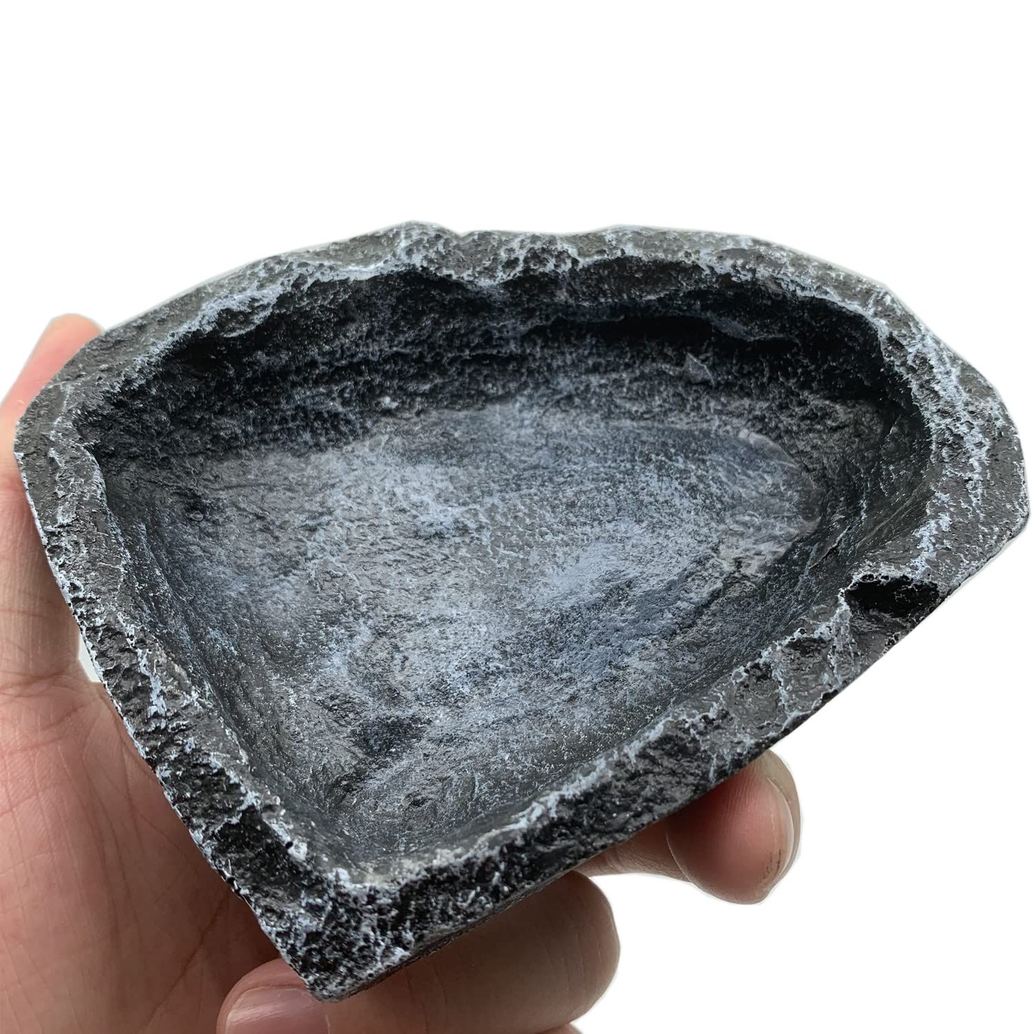 Reptile Water Dish Food Bowl, 2 Pack Reptile Feeding Dish Corner Bowl, Reptile Terrarium Bowls for Bearded Dragon Lizard Frog Gecko Tortoise Hermit Crab