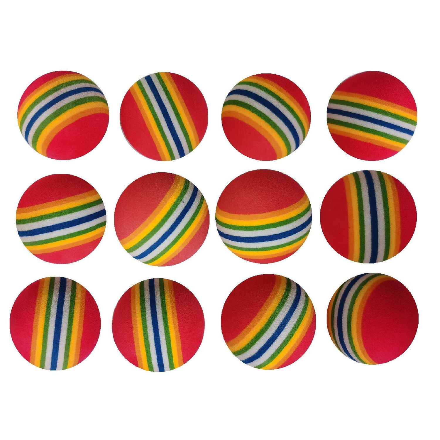 SHUYUE Colorful Soft Foam Rainbow Play Balls for Pet Dog and Cat Toys (12)