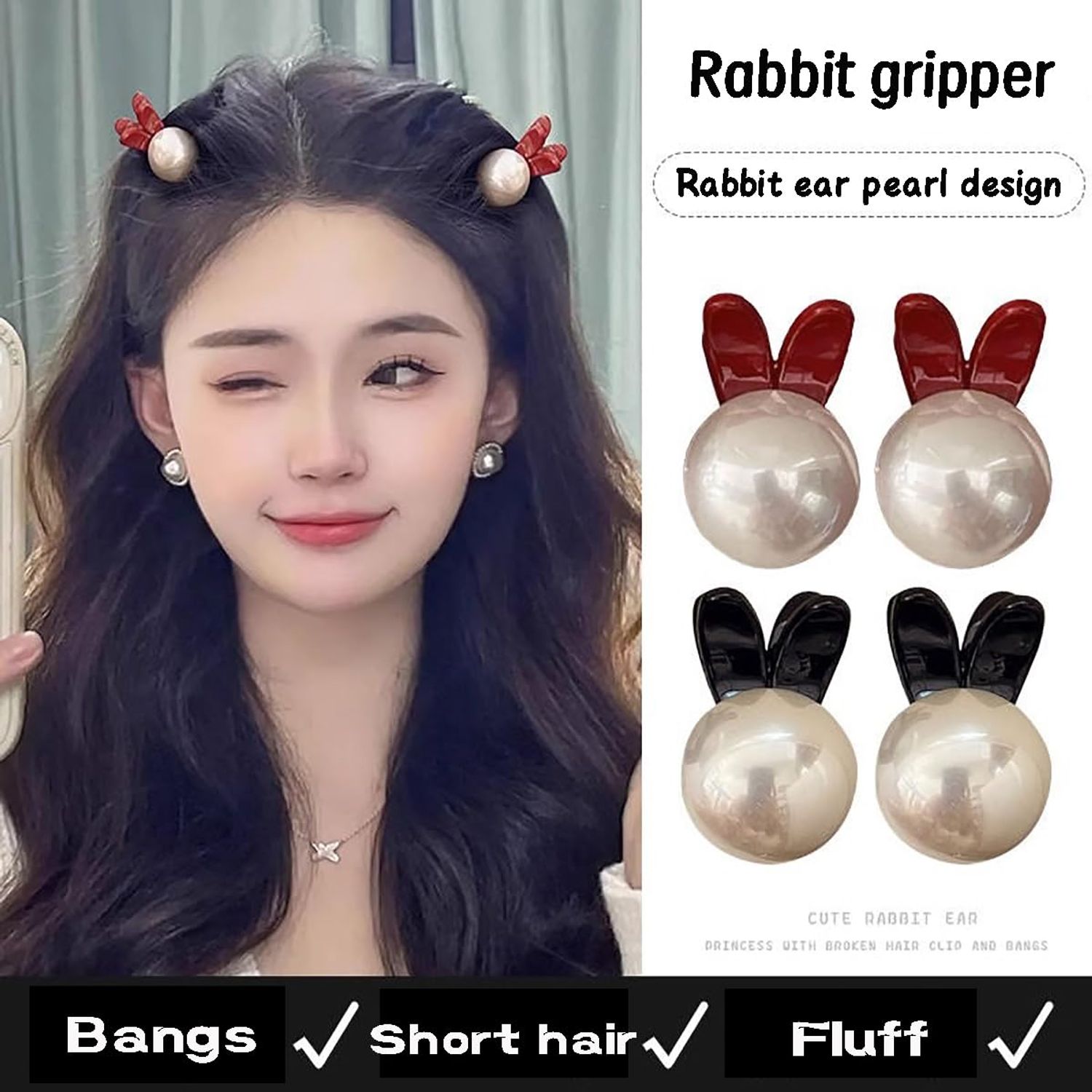 12 Pcs mini cute claw hair clips for women thick hair fine hair thin hair hair barrettes for women hair accessories pearl hairpin