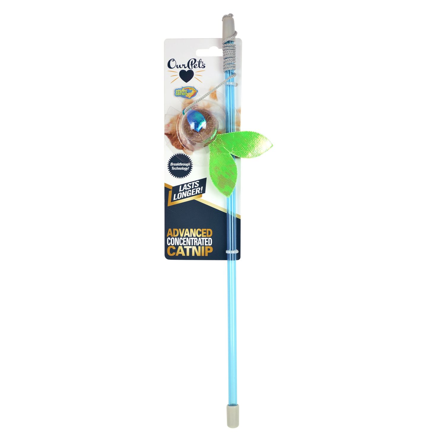 OurPets Corknip All-Natural Compressed Catnip, Fish Swish Cat Toy Wand