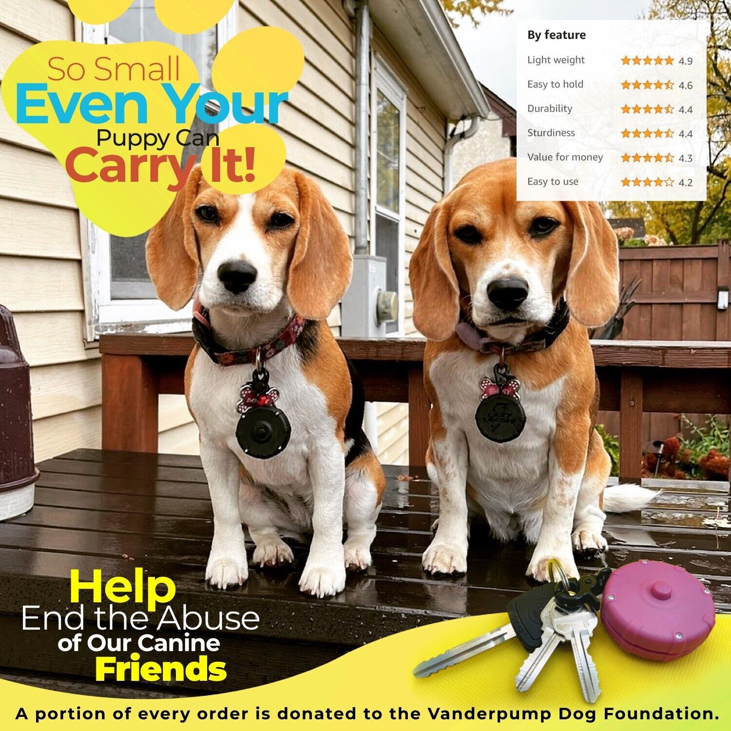 Tiger Paw + Freebie! Purple & Orange Mini Wearable Lightweight Clip-On Pet Leash