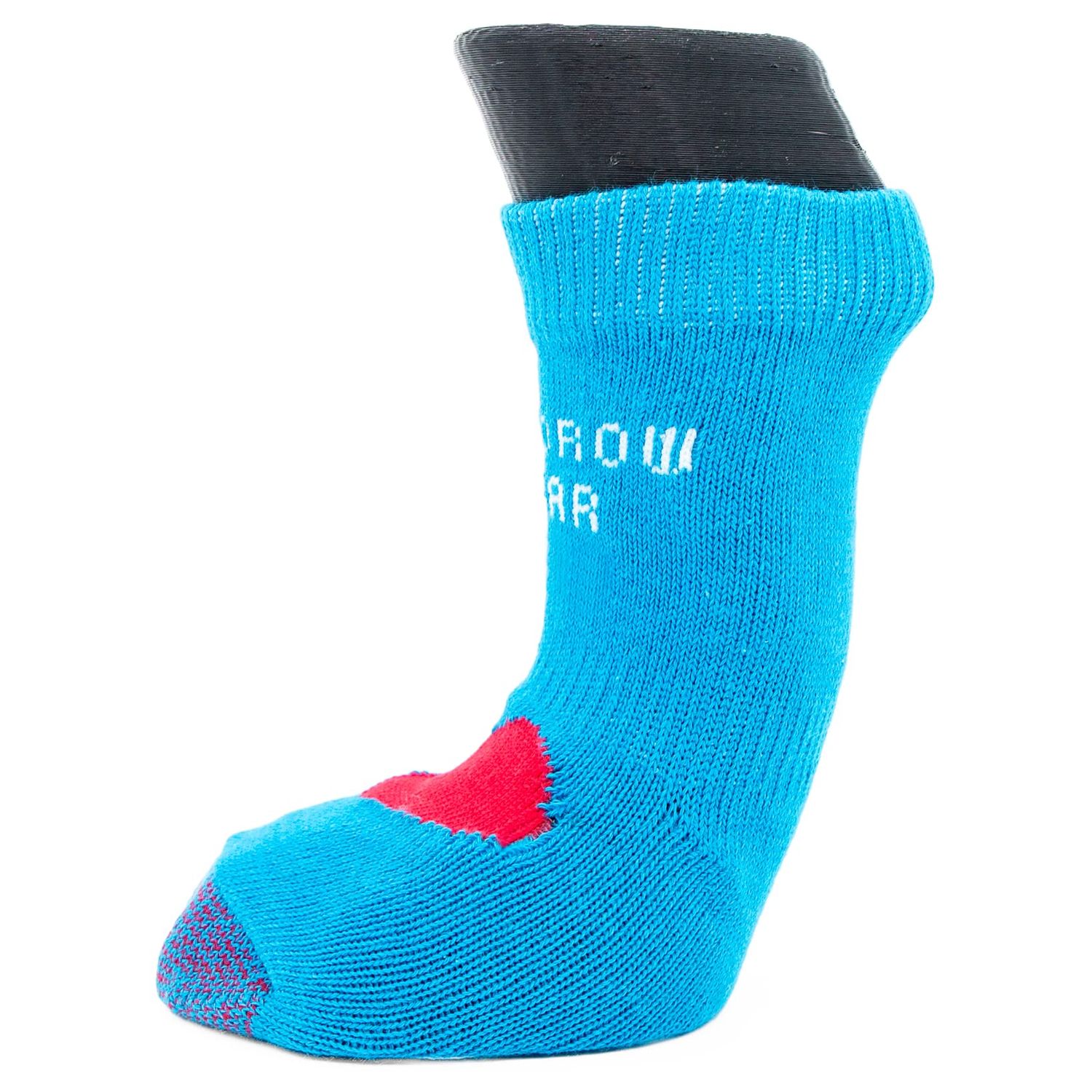 Woodrow Wear, Power Paws Advanced Dog Socks, Blue with a Red Heart, L, Fits 75-95 pounds