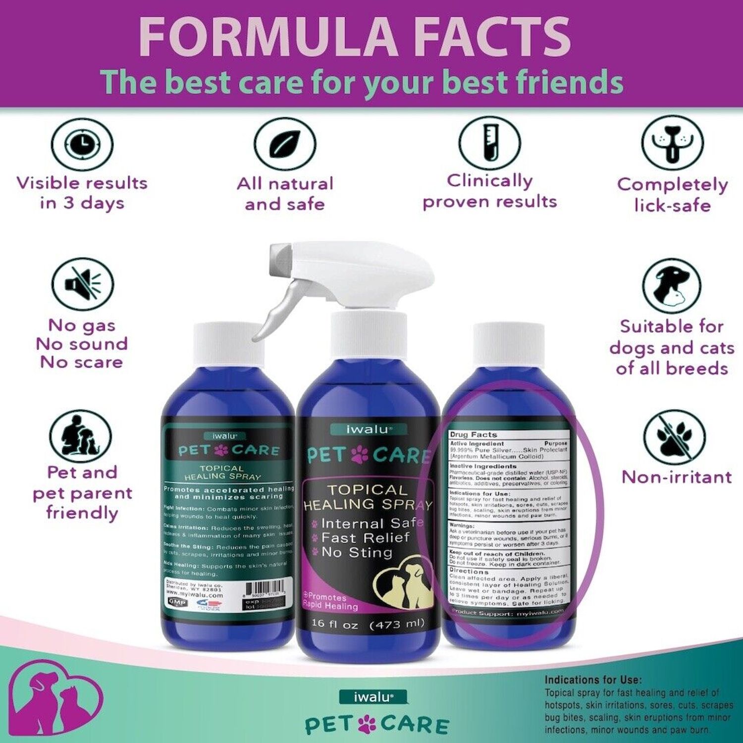 CAT FLEA TREATMENT ITCH RELIEF HEAL & SOOTHE Lick Safe, Pets Love It, SHIPS FREE