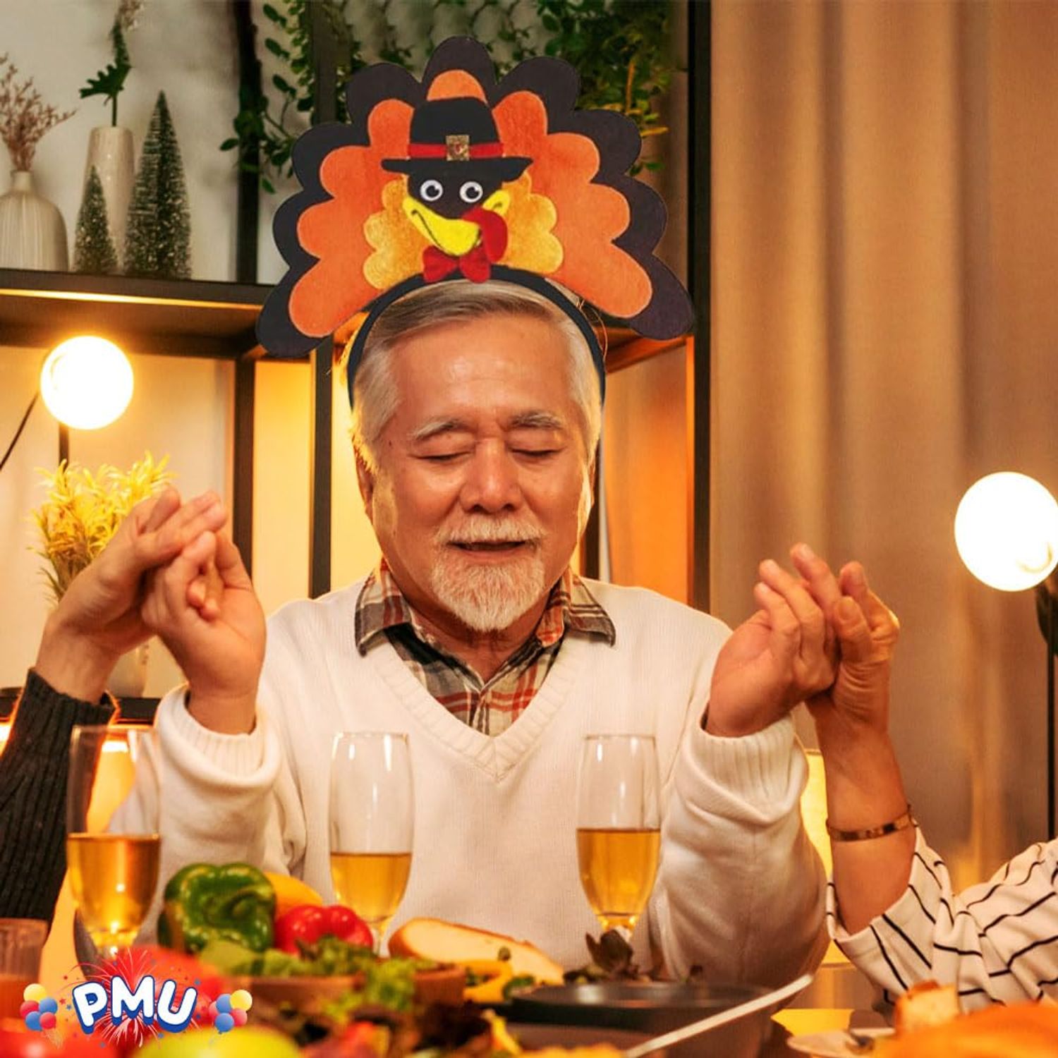 PMU Thanksgiving Tom Turkey Headband for Thanksgiving Party Costume Accessories for Adults (1/Pkg) Pkg/1