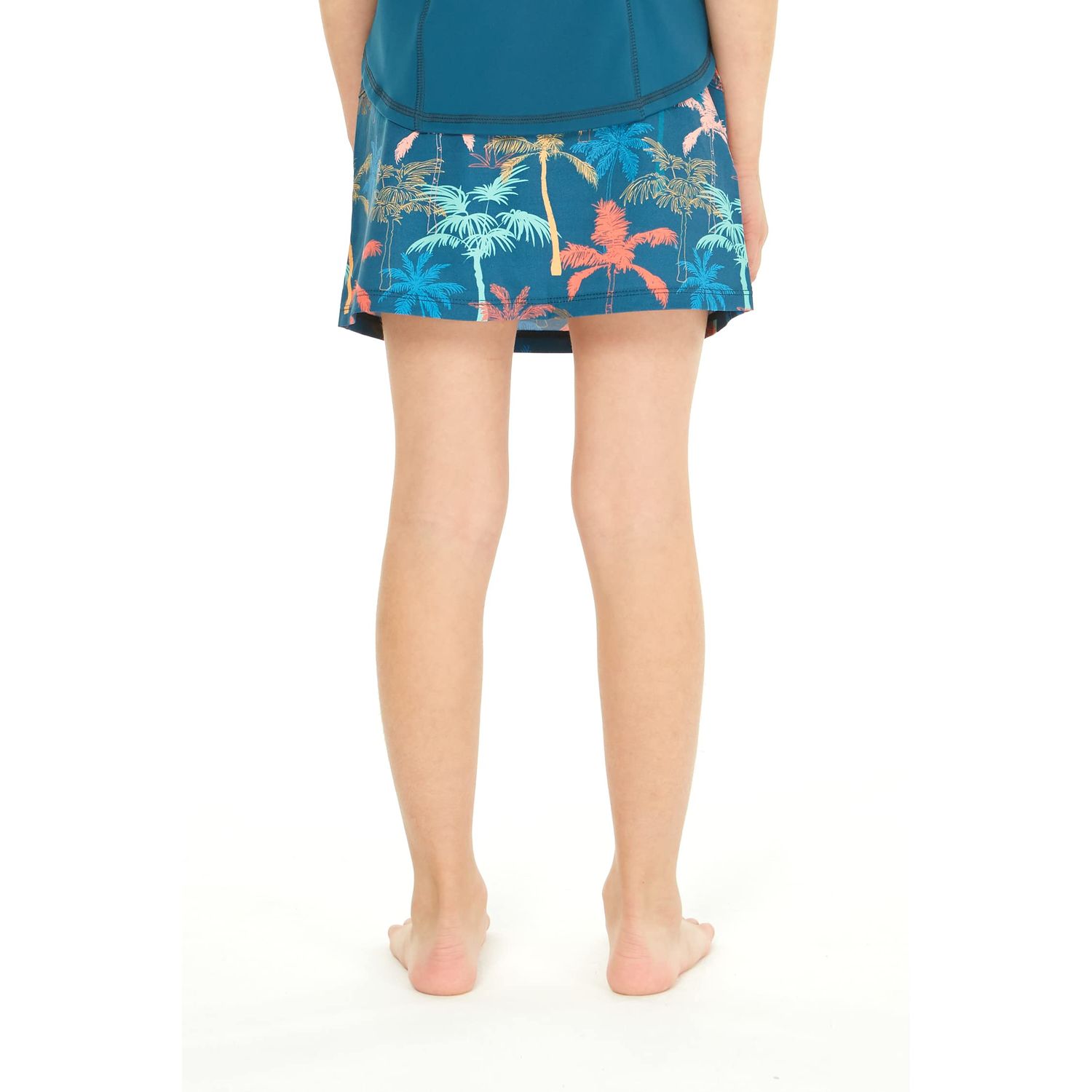 Matchable Mother or Daughter Hawaiian Activewear Set, Girl, Skorts, Crayon Palms Green, M