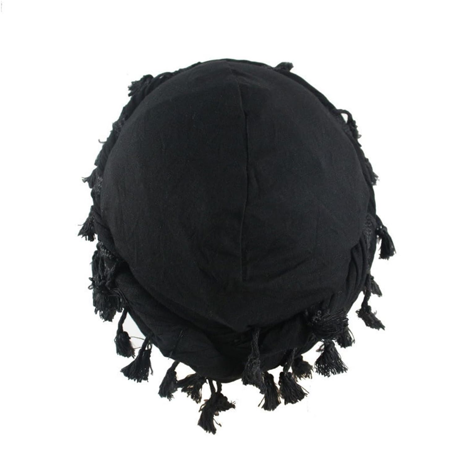 YuMENo Turban for Men Women Vintage Twist Durag Head Wraps Satin Lined Halo Turban with Tassel Waves Braids Light Grey