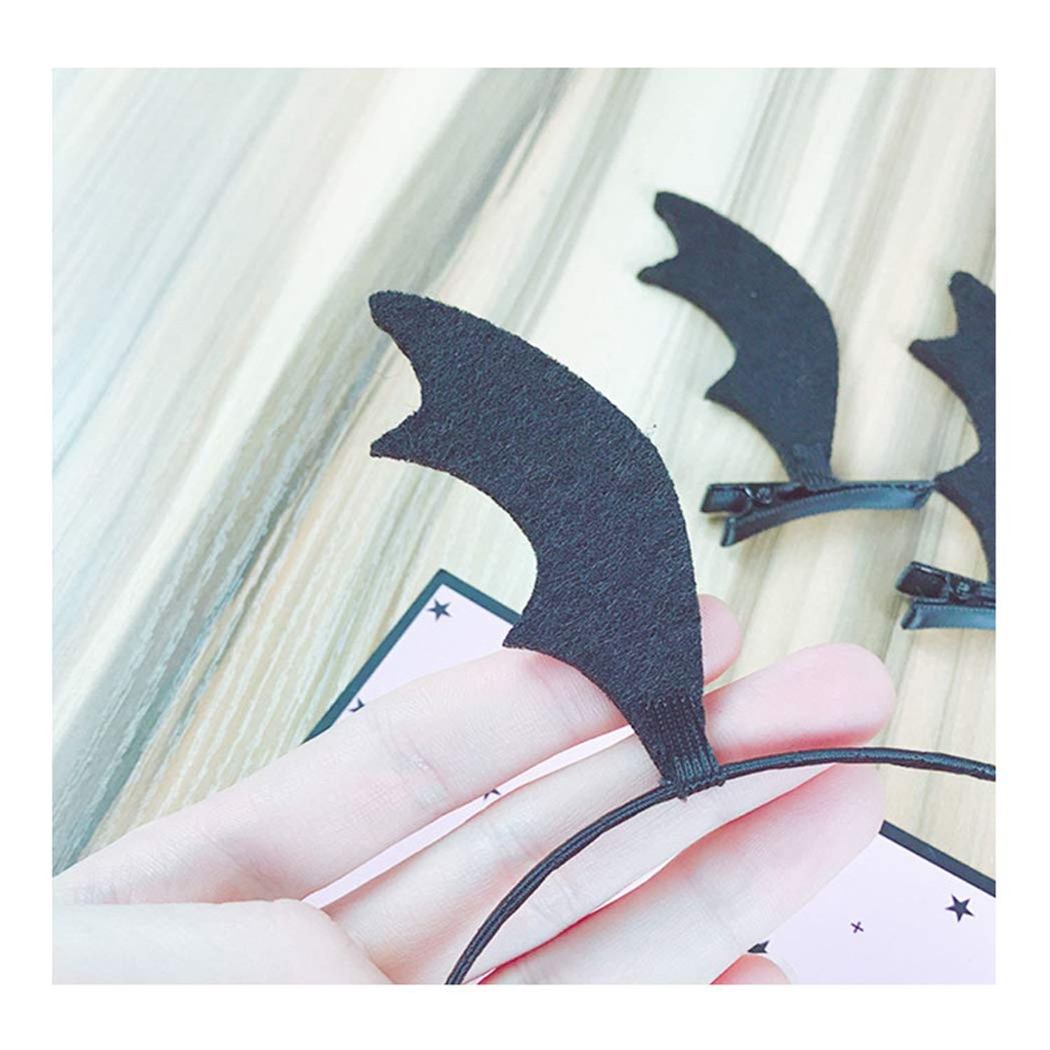 Halloween Cartoon Hair Clips Hairpin Hair Accessories Cosplay Costume WJR06 (Bats Wing Set)