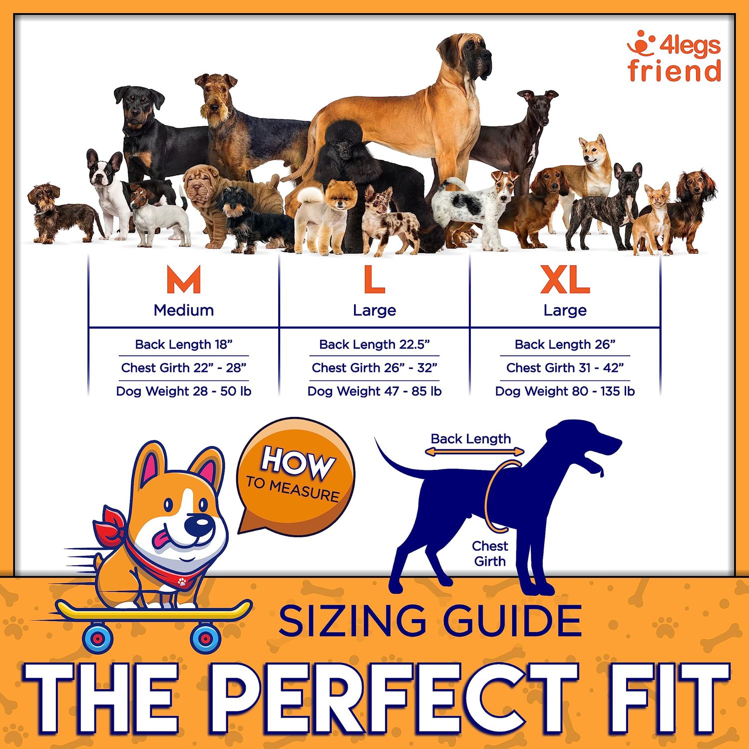 Cooling Vest - Breathable & Evaporative Dog Vest for Hot Summer Days - Adjustable & Lightweight Cooling Jacket with Reflective Strips for High Visibility (Orange/Grey, Medium)