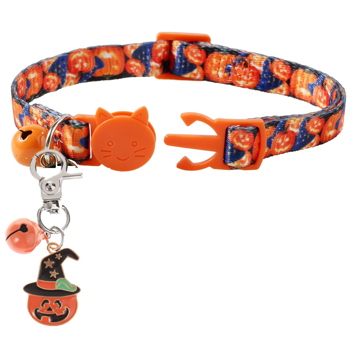 4 Pack Halloween Cat Collar Bells,Training Charm Pendants Jewelry for Pet Dog Cat Necklace Collar