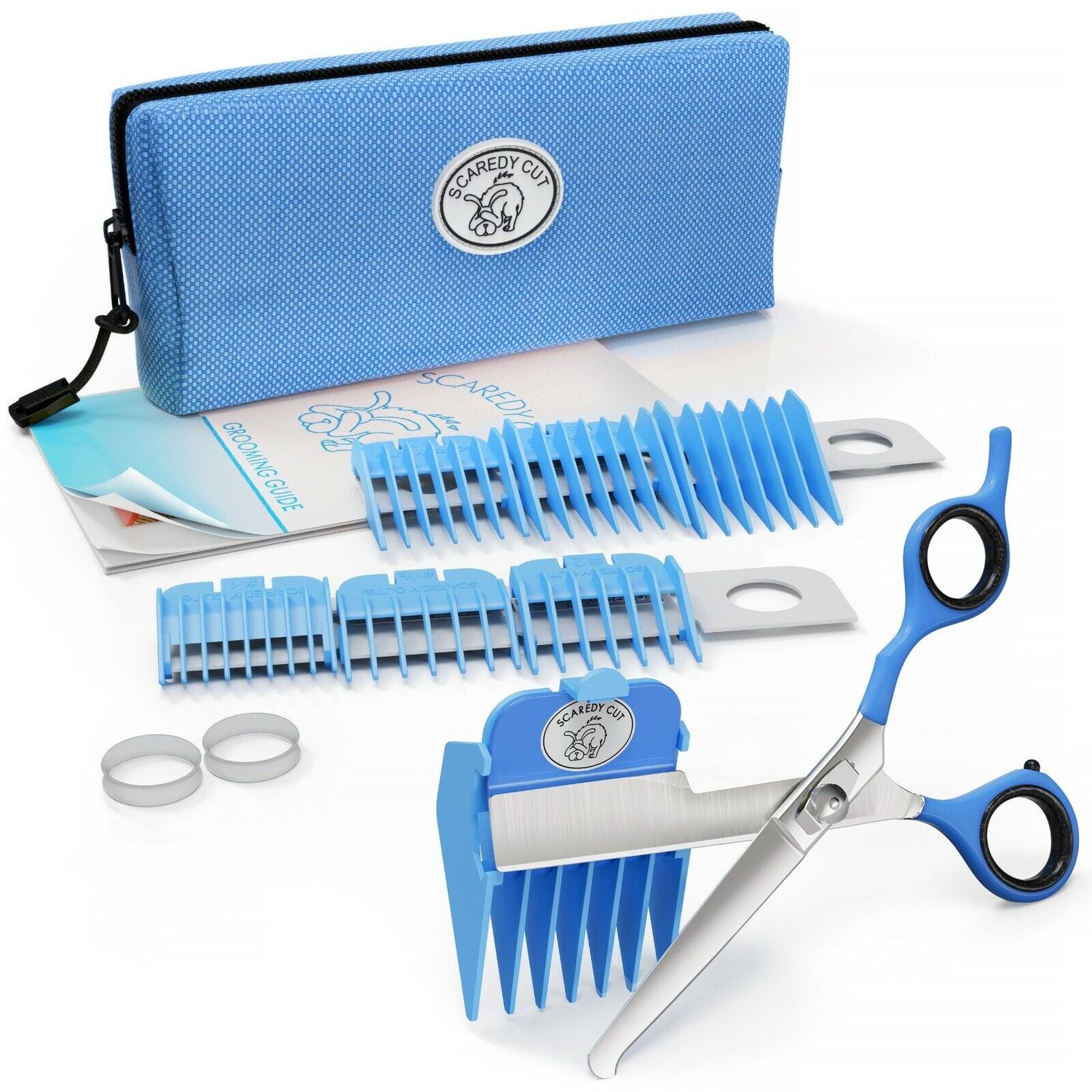 SCAREDY CUT Silent Pet Grooming Kit for Guinea Pigs, BLUE