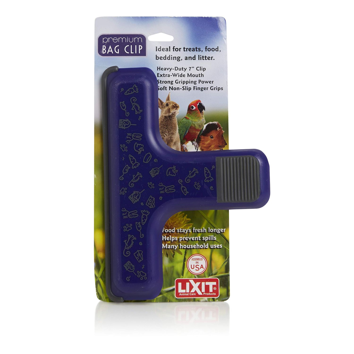 Lixit Animal Care Dog, Cat, and Small Animal Food Bag Clip (Purple)