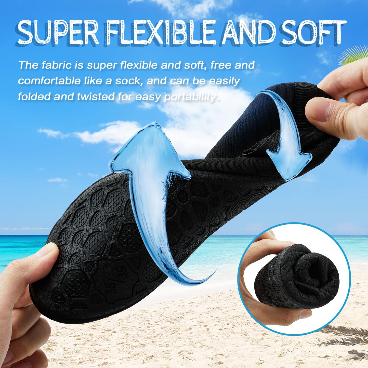ANLUKE Quick Dry Water Shoes Barefoot Aqua Socks