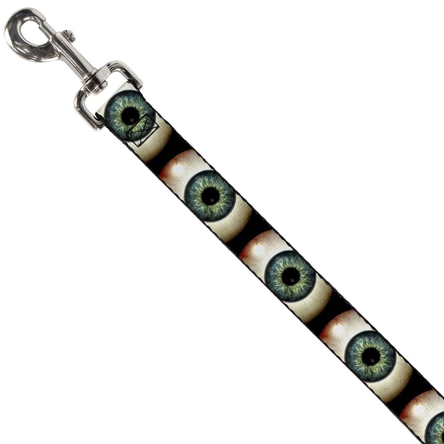 Dog Leash Vivid Blue Eyeball Black 4 Feet Long 0.5 Inch Wide