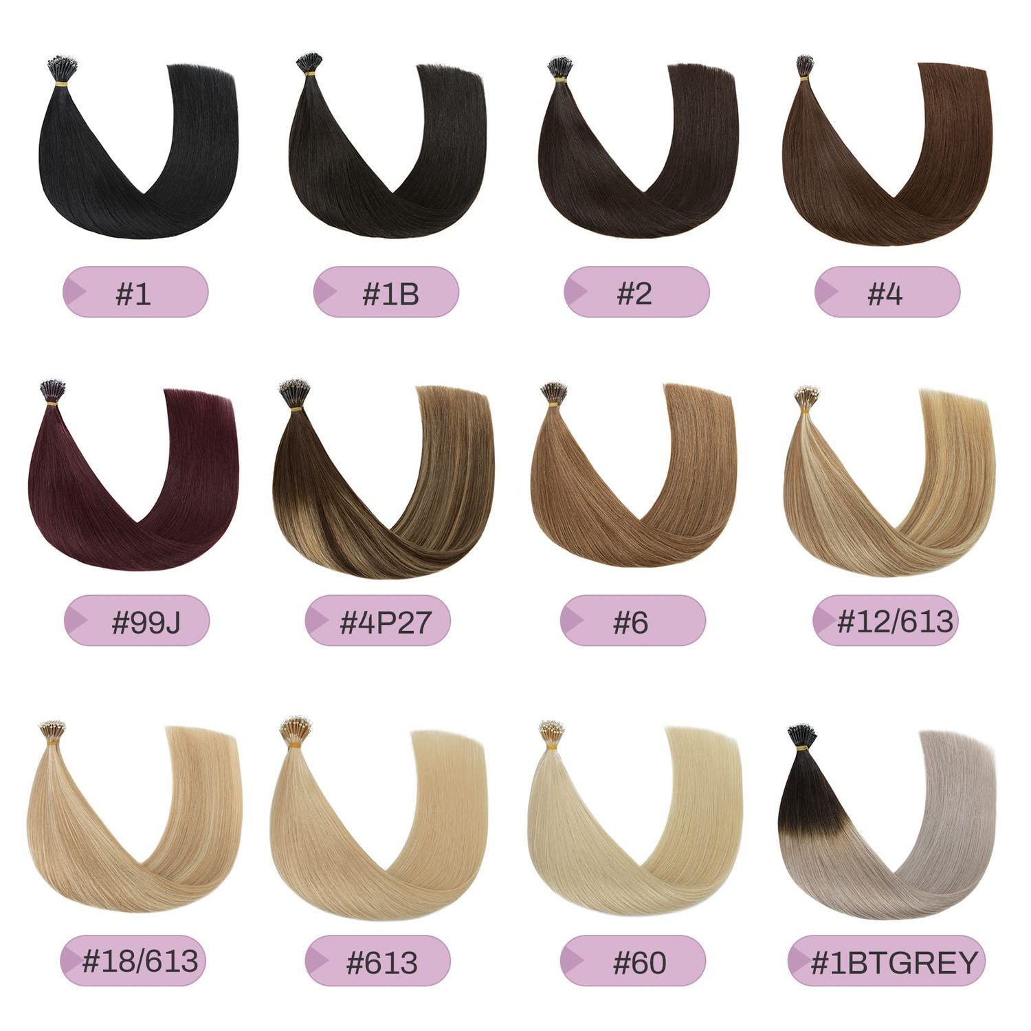 MY-LADY Nano Bead Hair Extensions Human Hair Invisible Nano Ring Hair Extensions Pre Bonded Cold Fushion Natural Nano Tips Extensions 50 Strands 50g 24 Inch #12P613 Golden Brown&Bleach Blonde