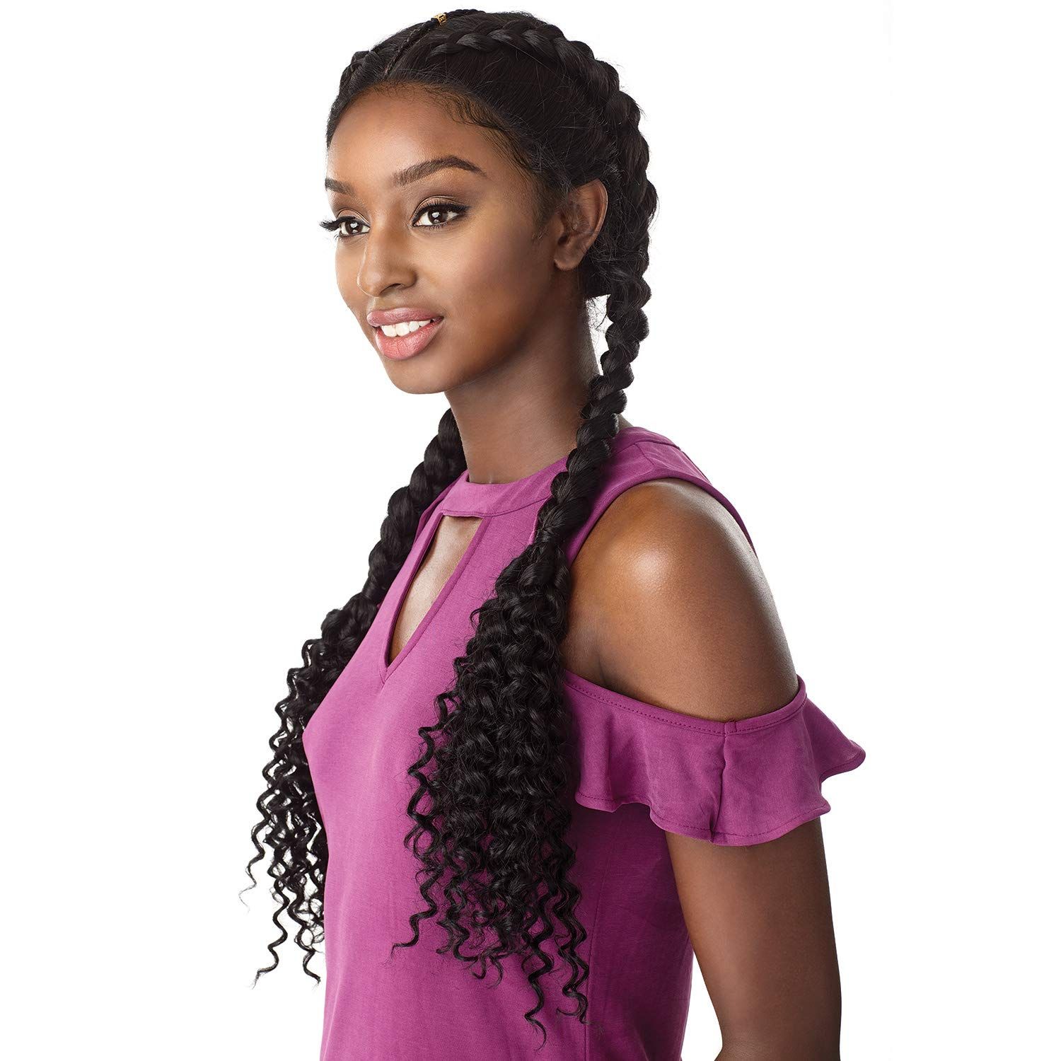 Sensationnel Synthetic Hair Lace Front Wig Cloud 9 Swiss Lace Braid Lace Wig Bohemian Dutch Braid (T1B/27)