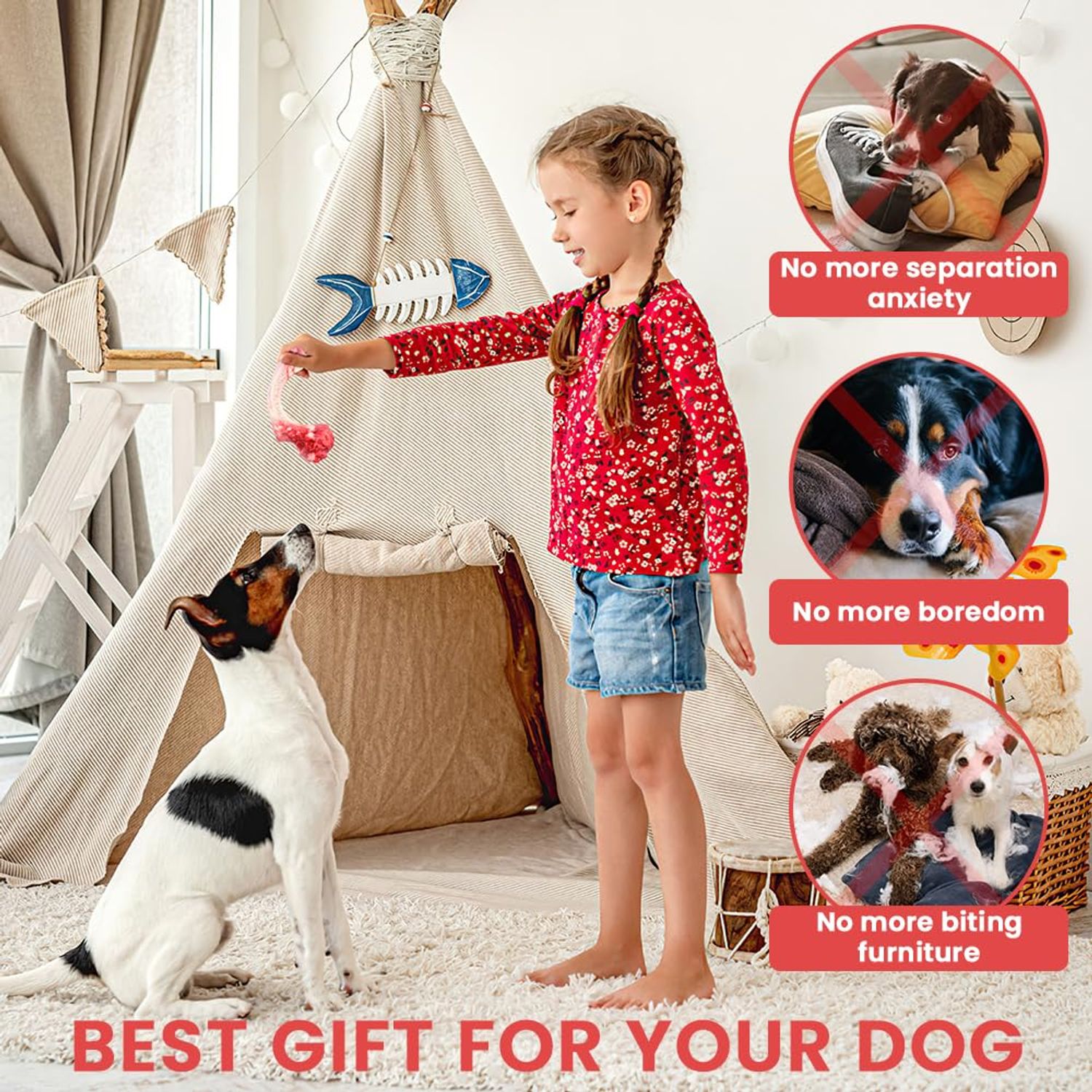 LILEEE Dog Chew Toys for Aggressive Chewers, Indestructible Dog Toy for Small Breed, Dog Nylon Toys for Medium Sized Dogs to Keep Their Teeth Shiny