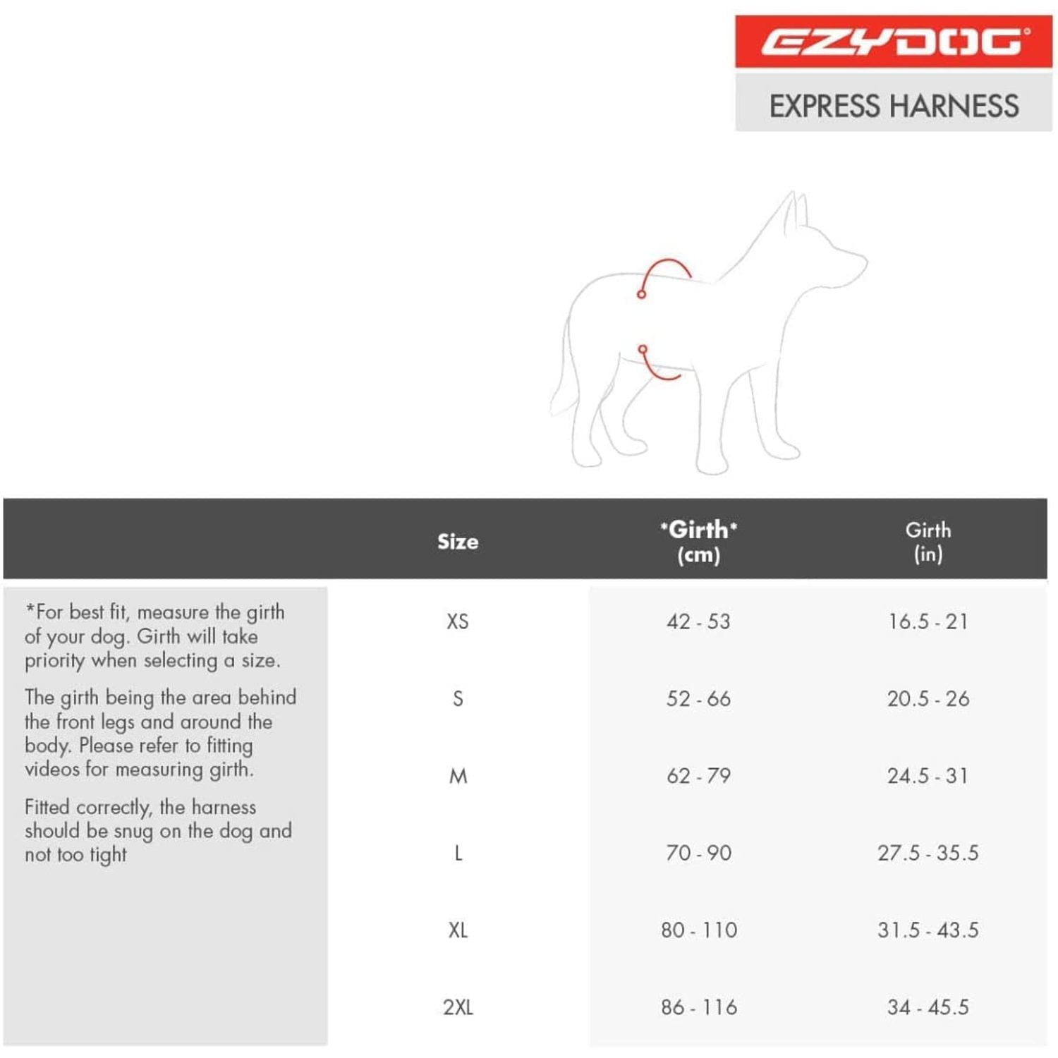 EZYDOG Express Dog Harness | Dog Harness for Small, Medium and Large Dogs, Angled Ergonomic Design, Moulded Grip Handle, Easy Release Side Buckle (L, Purple)