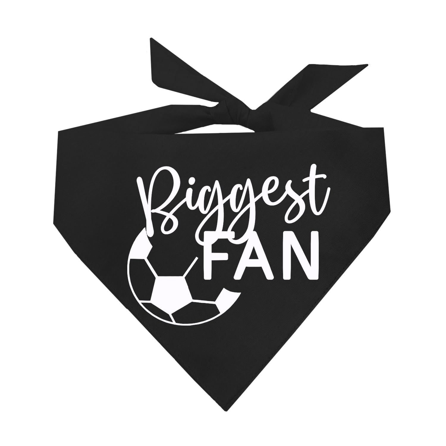 Biggest Fan Soccer Dog Bandana (Black, OS 539)