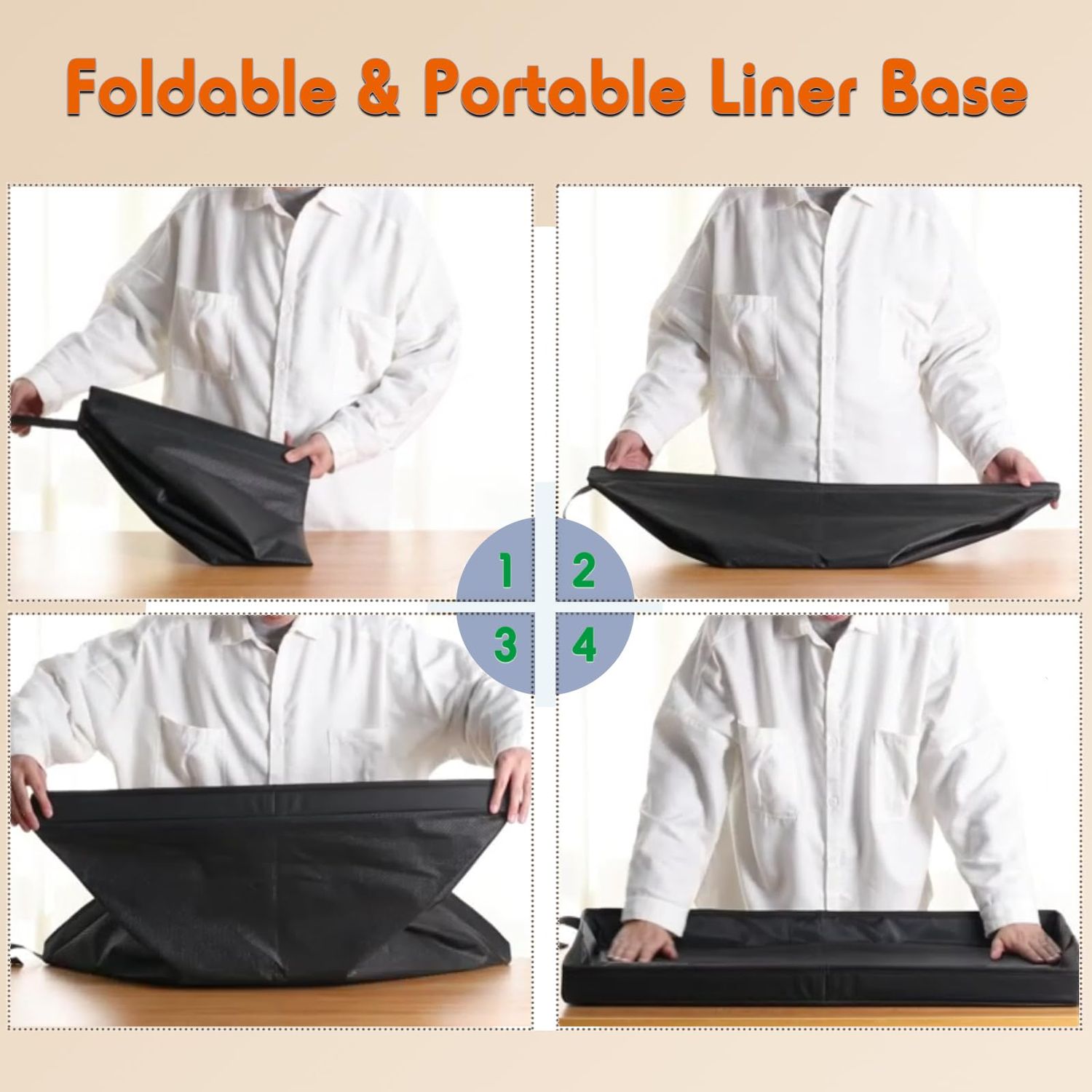 HQ4US 4LEGS Large Portable Dog Pee Pads Holder for Travel, Puppy Pad Holder Foldable Liner Base 33''x23'' Training Pad Holder with Fixing Clips, Dog Litter Box Waterproof, Easy Clean,Indoor Dog Potty