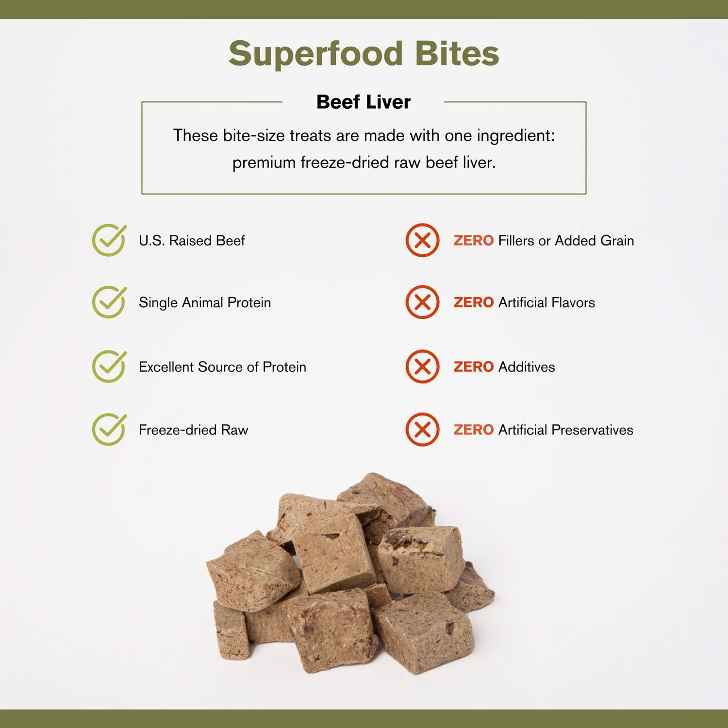 BADLANDS RANCH - Superfood Bite, Freeze-Dried Raw Dog Treats - Protein Rich, Train & Reward, Traceable Single Ingredient by Katherine Heigl (Beef Liver)