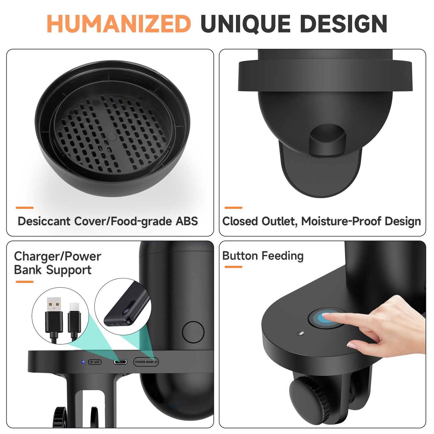 hygger WiFi Automatic Fish Feeder with App, Smart Auto Fish Feeder for Vacation with Timer, Precision Feeding and Moisture-Proof, Fish Feeder Automatic Dispenser with USB Cable for Aquariums Fish Tank