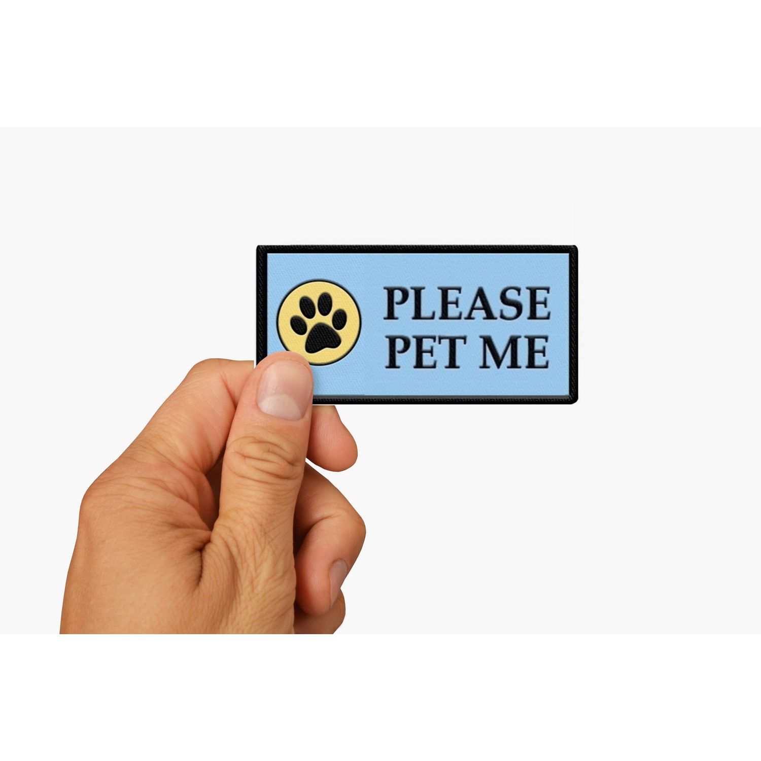 WORKINGSERVICEDOG.COM Please Pet Me - Sew On Patch for Service Dog Vest or Harness
