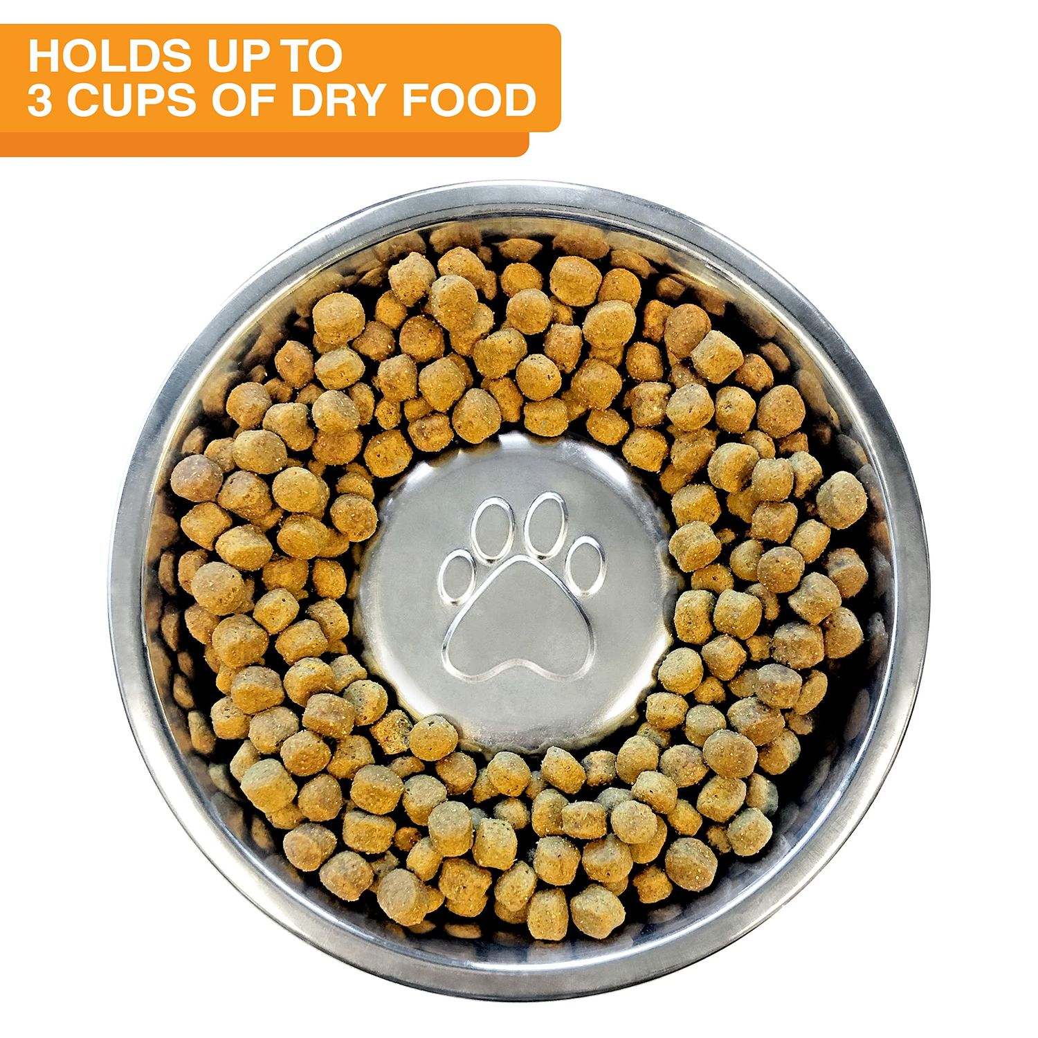 Neater Pet Brands Stainless Steel Slow Feed Bowl for Dogs or Cats - Fits in Neater Feeders and Other Raised Feeders (3 Cup)