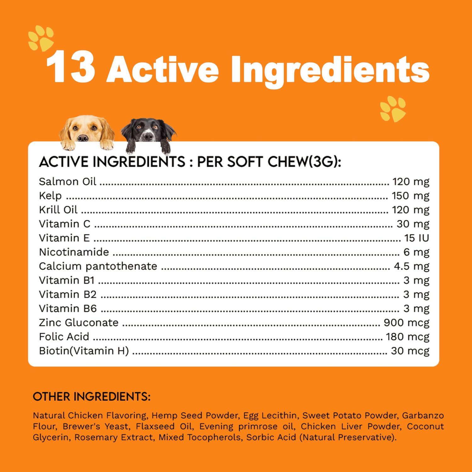 Munchy Chomps Salmon Oil for Dogs - Coat Health & Immunity Boost with Omega 3 Fatty Acids & Antioxidants - Promotes Radiant Coat & Skin Protection (Chicken)