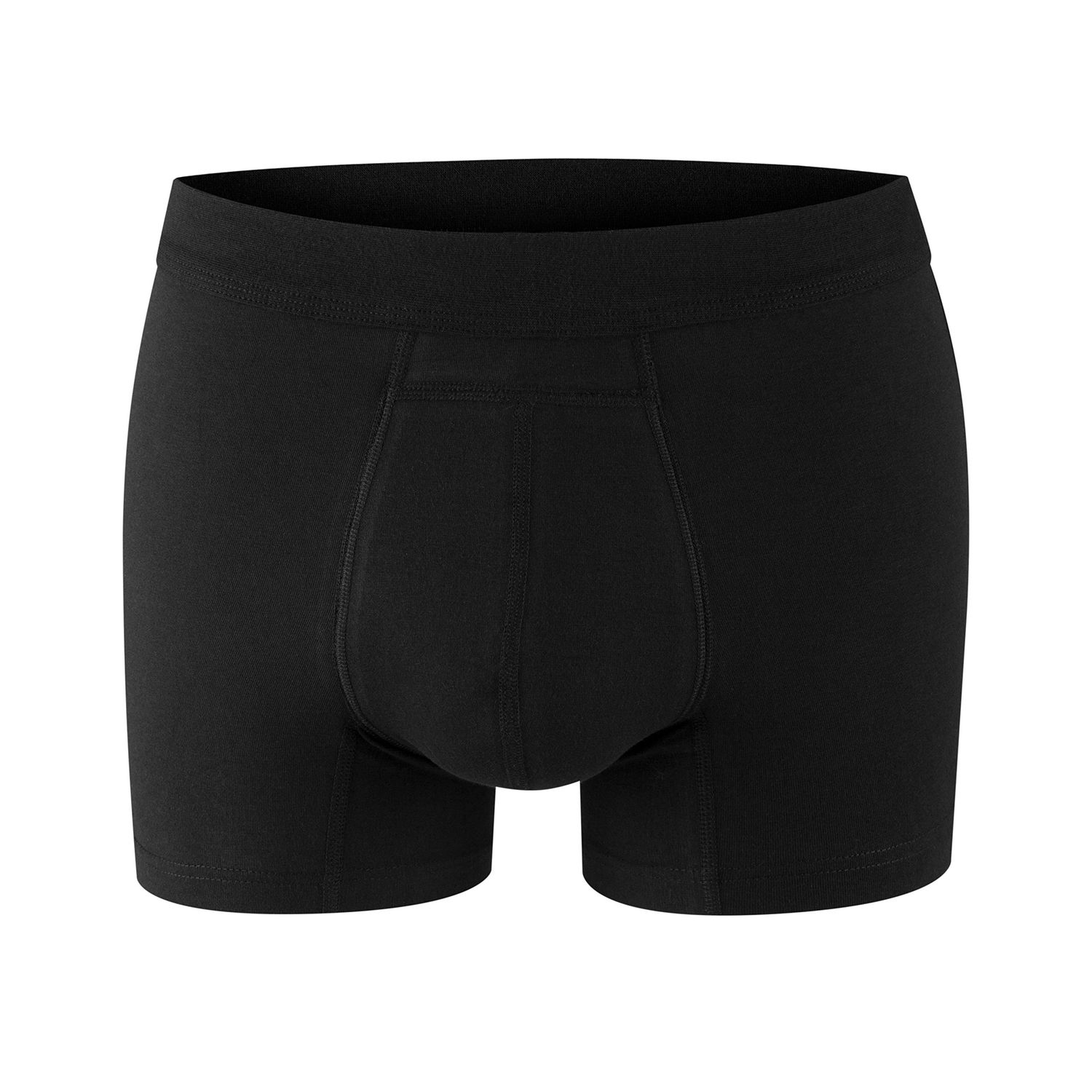 PROTECHDRY - Washable Urinary Incontinence Cotton Boxer Brief Underwear for Men with Front Absorbent Area (X-Large (Pack of 1), Black)