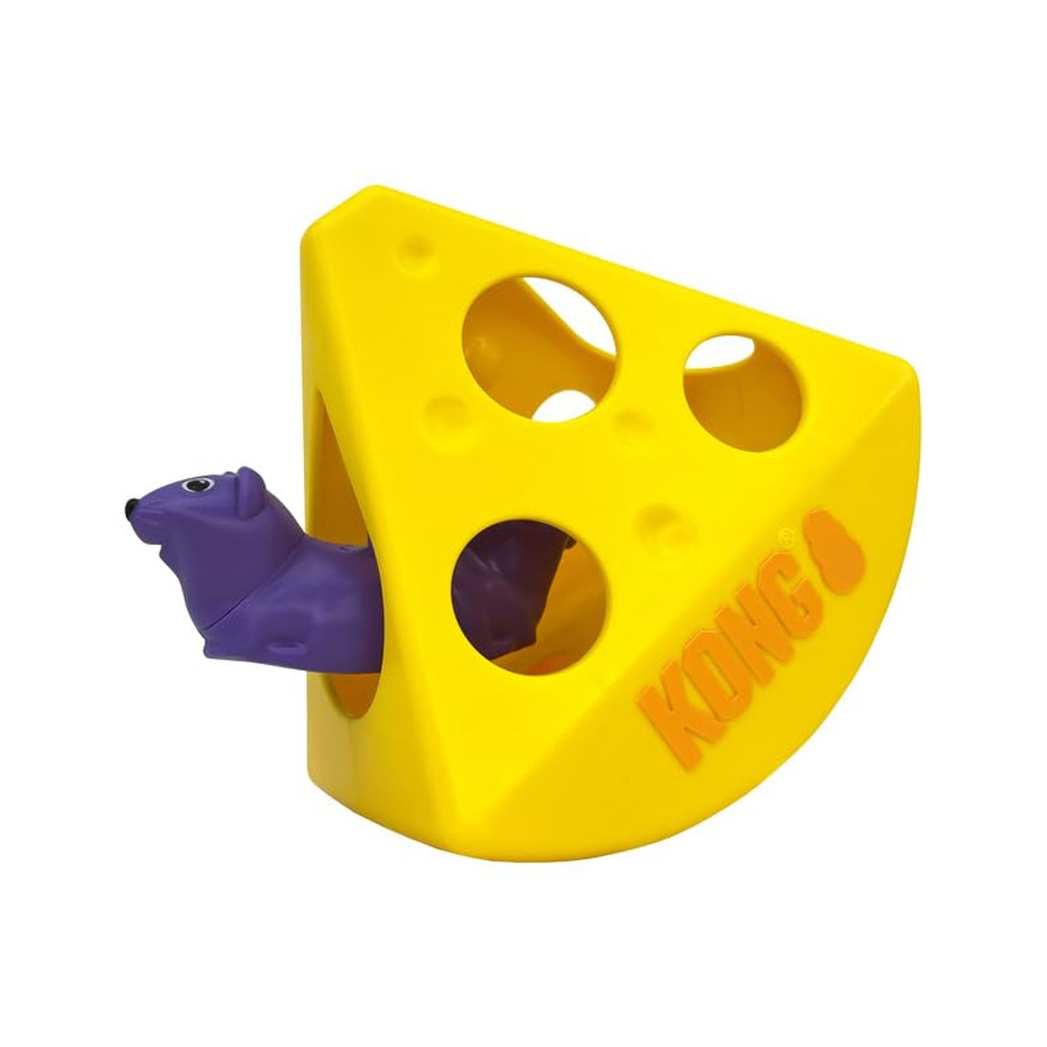 KONG Rewards Rocker - Wedge of Cheese - Interactive Puzzle Catnip/Treat Dispensing Toy