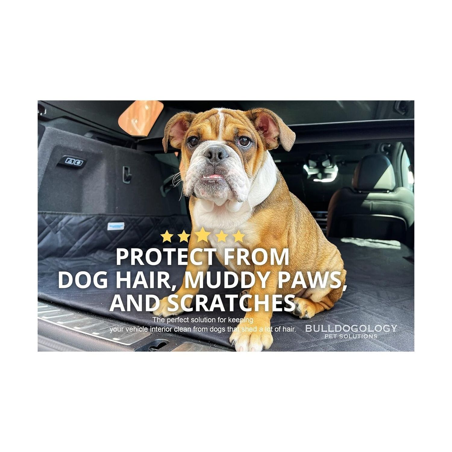 Bulldogology SUV Cargo Liner for Dogs - Heavy Duty Pet Trunk Cargo Cover - Ca...