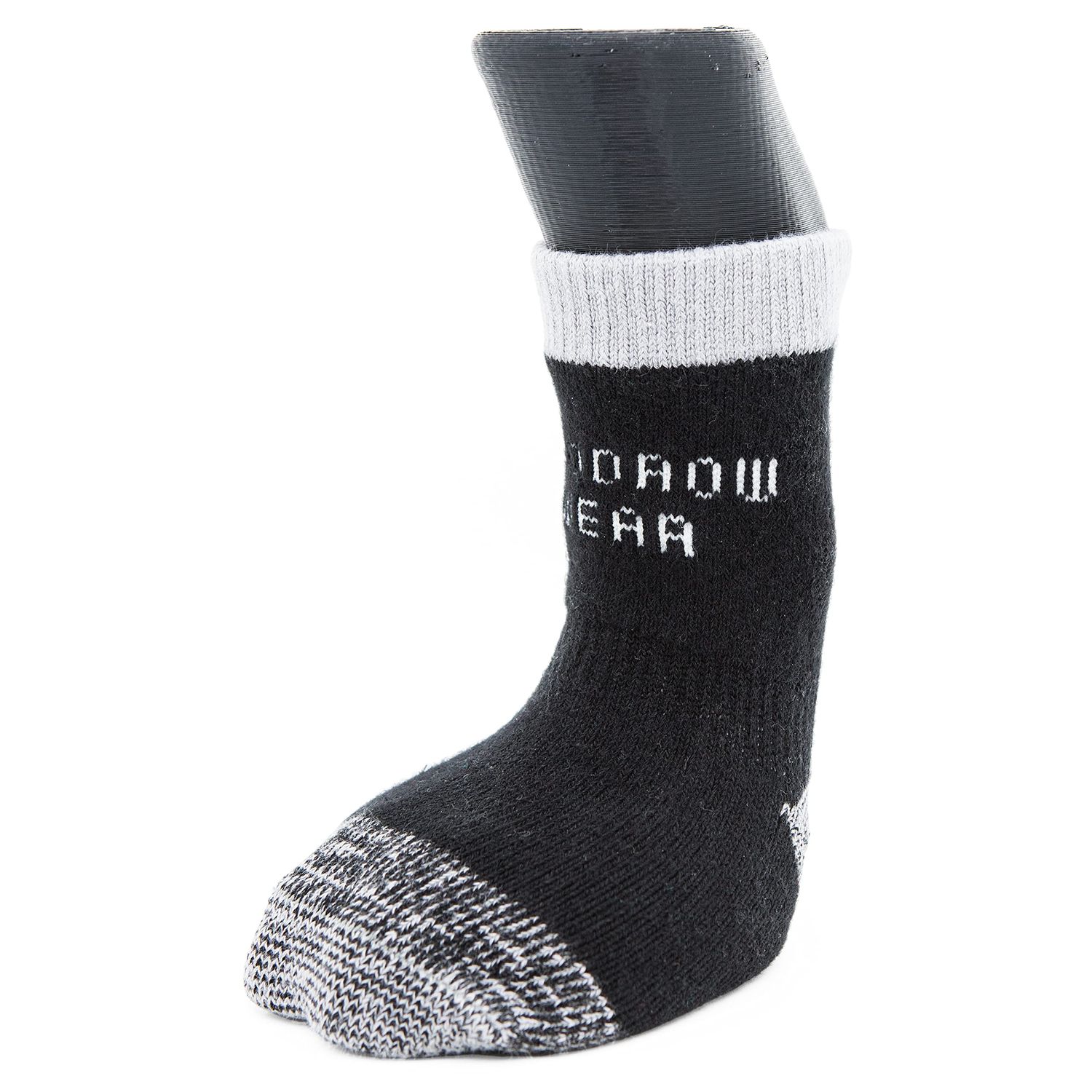 Woodrow Wear, Power Paws Reinforced Foot Dog Socks, Black Grey, M, Fits 45-75 pounds