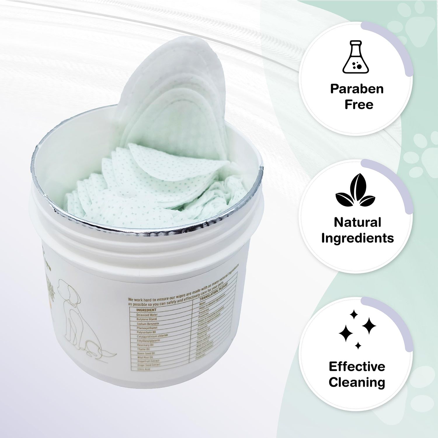 40 Dog Teeth Wipes - Dog Teeth Cleaning Products - Dog Dental Wipes - Teeth Cleaner for Dogs - Dog Tooth Cleaner - Dental Care for Dogs - Dog Tooth Brushing Kit - Dog Teeth Cleaning Kit - Dog Wipes