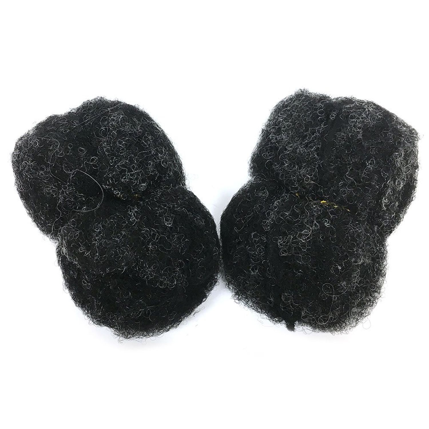Tight Afro Kinky 100% Human Hair 2 Bundles of 8 Inch, 1oz Each. Natural Color for Extensions for Black Women and Others. Ideal for Making Dreadlocks and Hair Twists. (25% Gray)