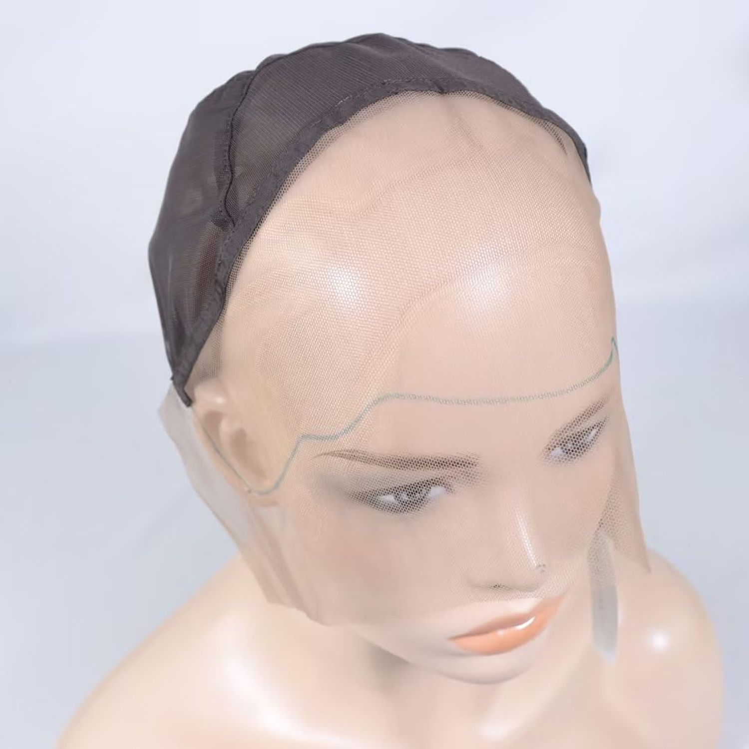 13x4 Lace Wig Caps for Making Wigs with Adjustable Straps Guidelines Medium Brown Swiss Lace Wig Base Foundation for Ventilating or Knotting, Wig Making Cap (13x4,M,1pc)