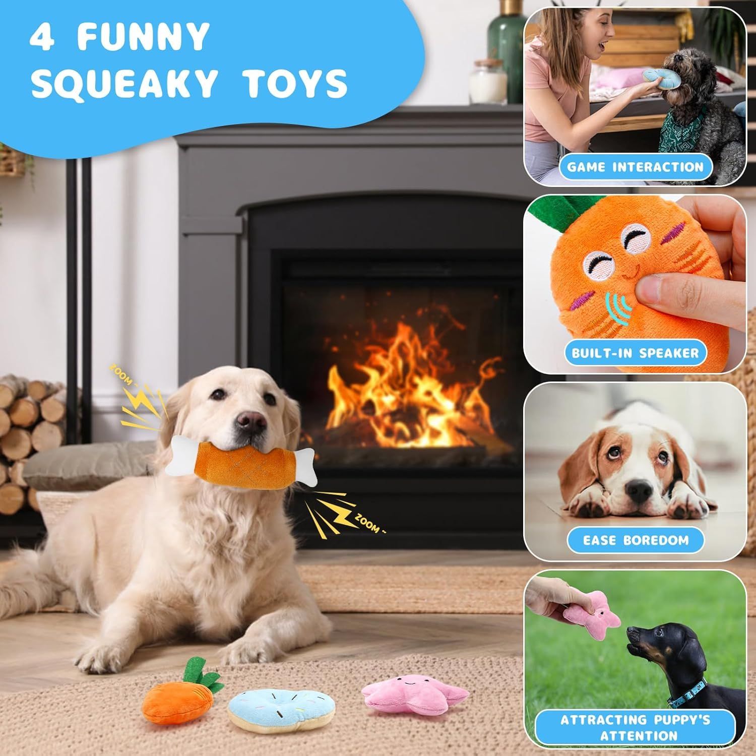 Aignis Puppy Chew Toys for Teething, 26 Pack Dog Chew Toys Puppy Teething Toys, Interactive Dog Rope Toys with Bin, Dog Toys for Small & Medium Dogs