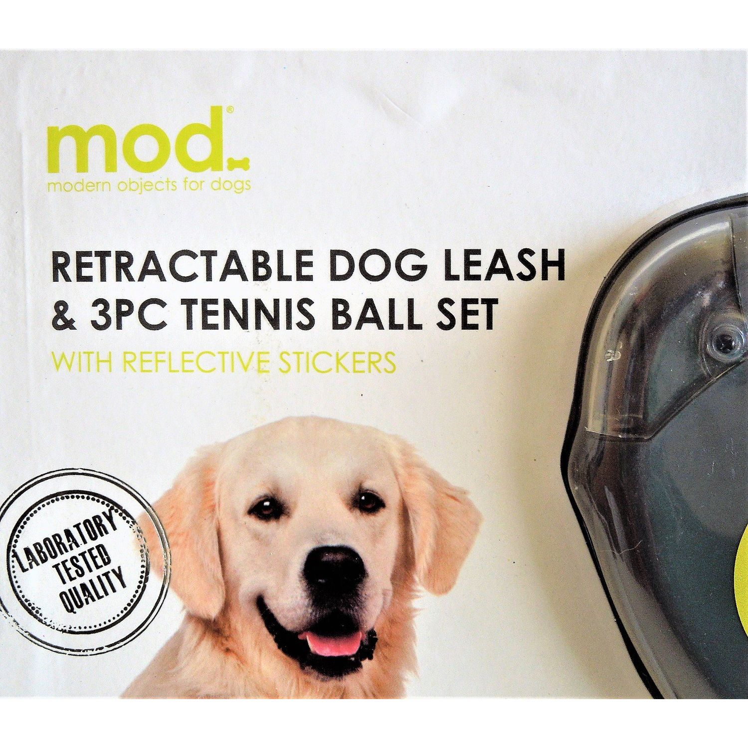 15ft Retractable Dog Leash & 3pc Tennis Ball Set with Reflective Stickers