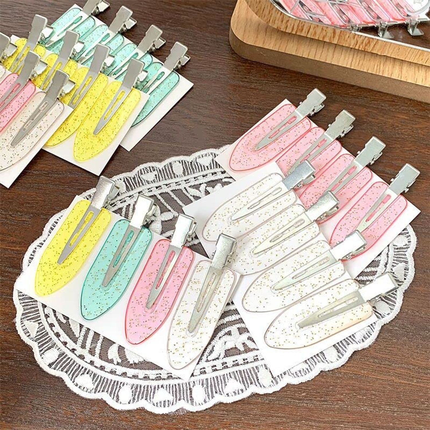 32 Pcs No Bend Hair Clips, No Crease Hair Clips for Hair Styling and Makeup Application with Storage Box,MIAC